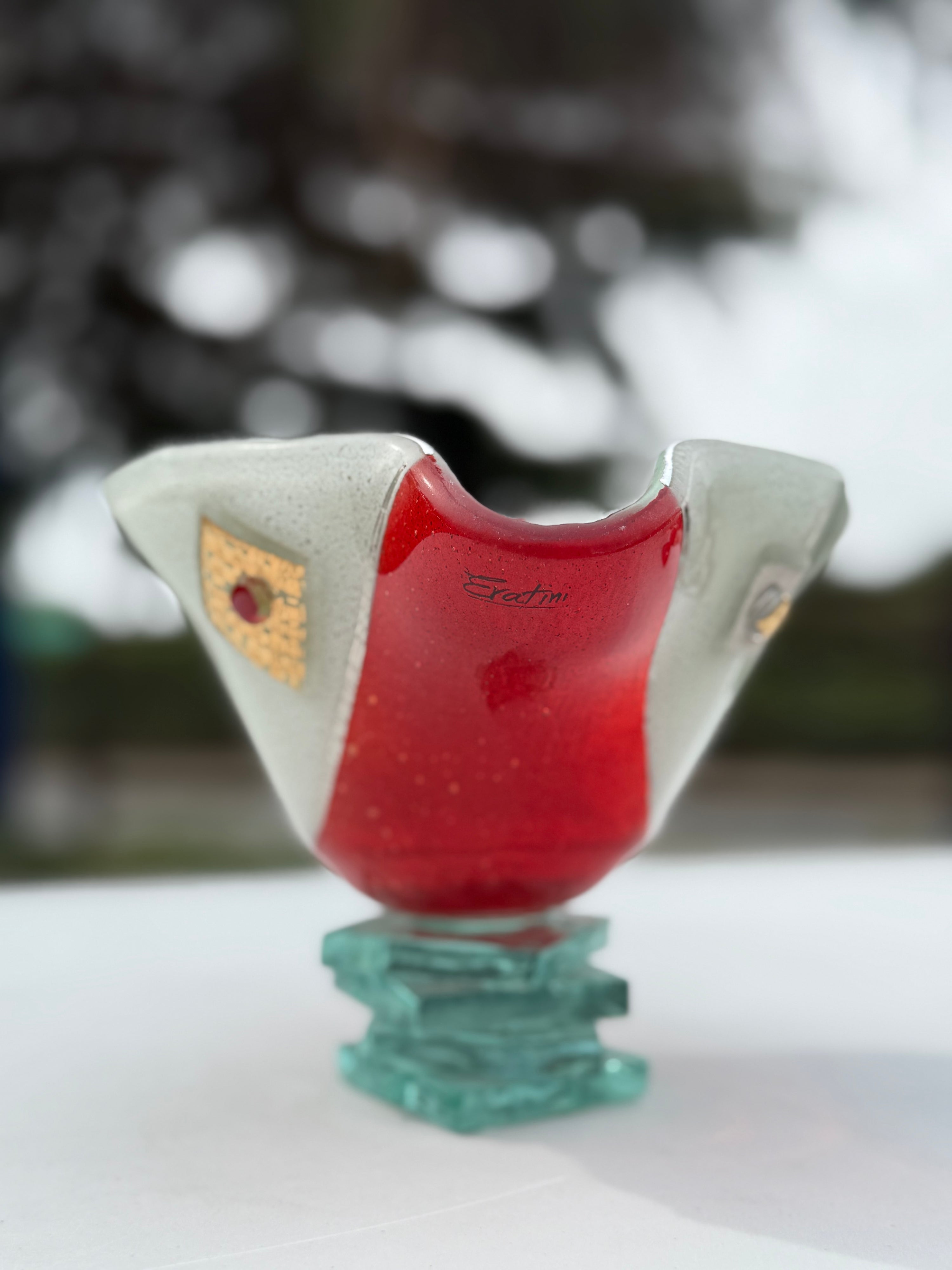 Christmas Bowl with Stacked Glass Stand
