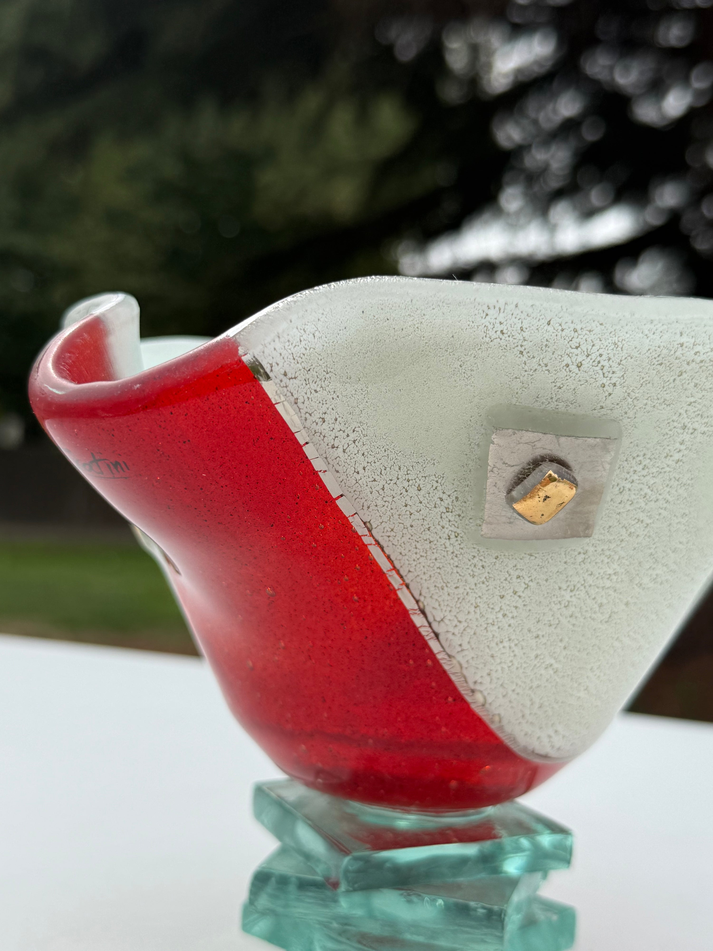 Christmas Bowl with Stacked Glass Stand