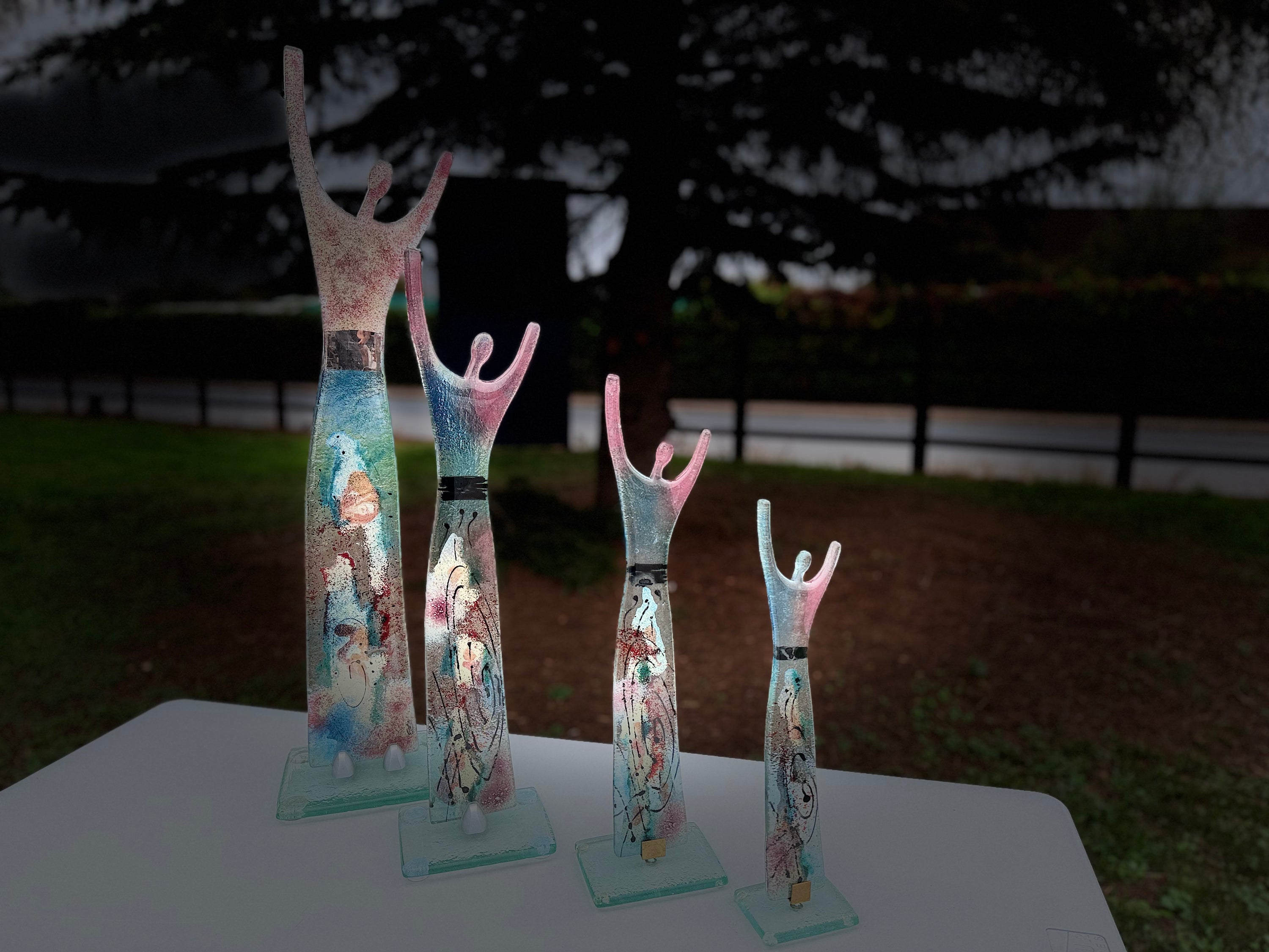 Fused Glass Statue - Galaxy