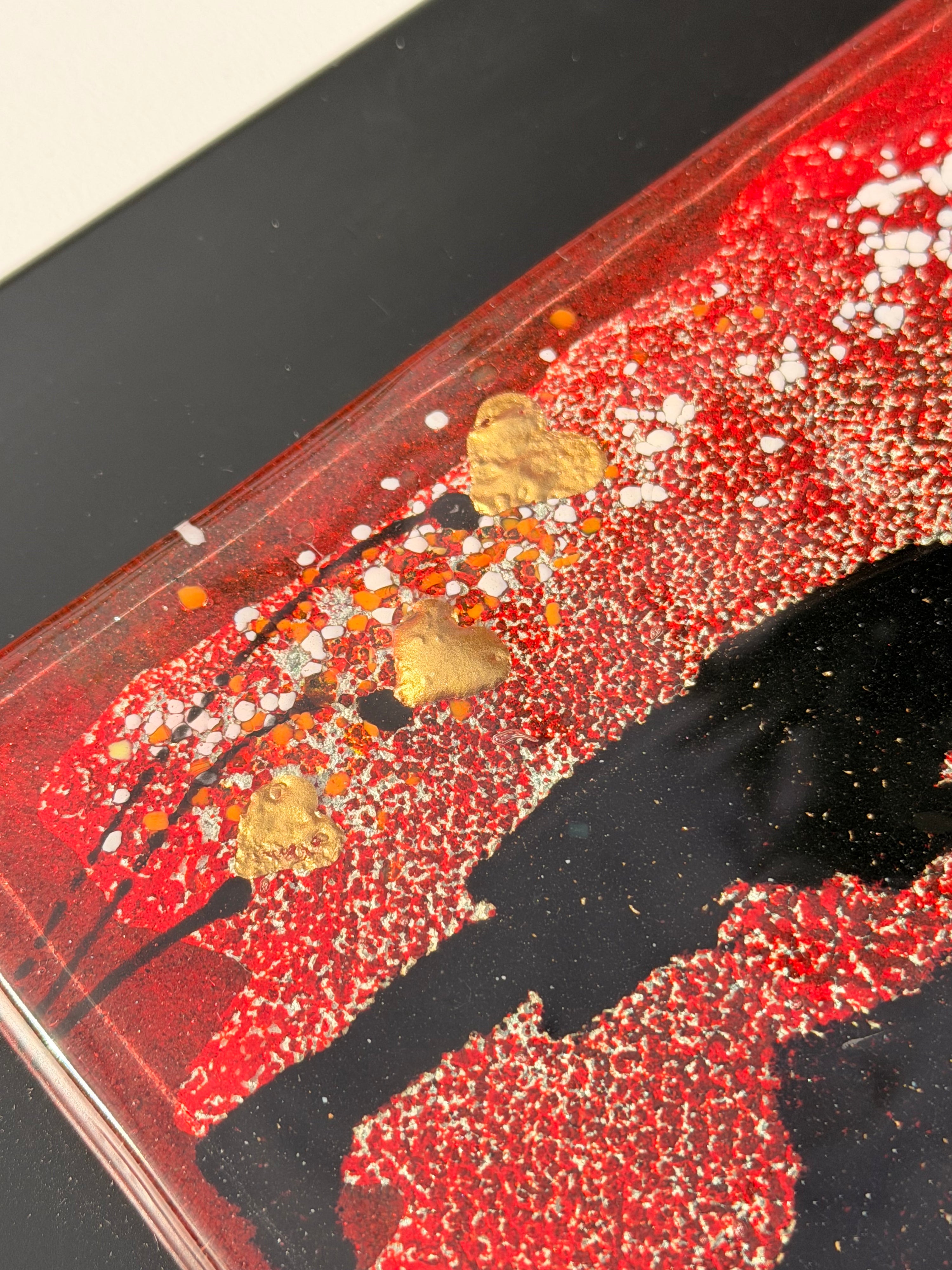 Little People - Fused Glass Wall Art with Black Panel