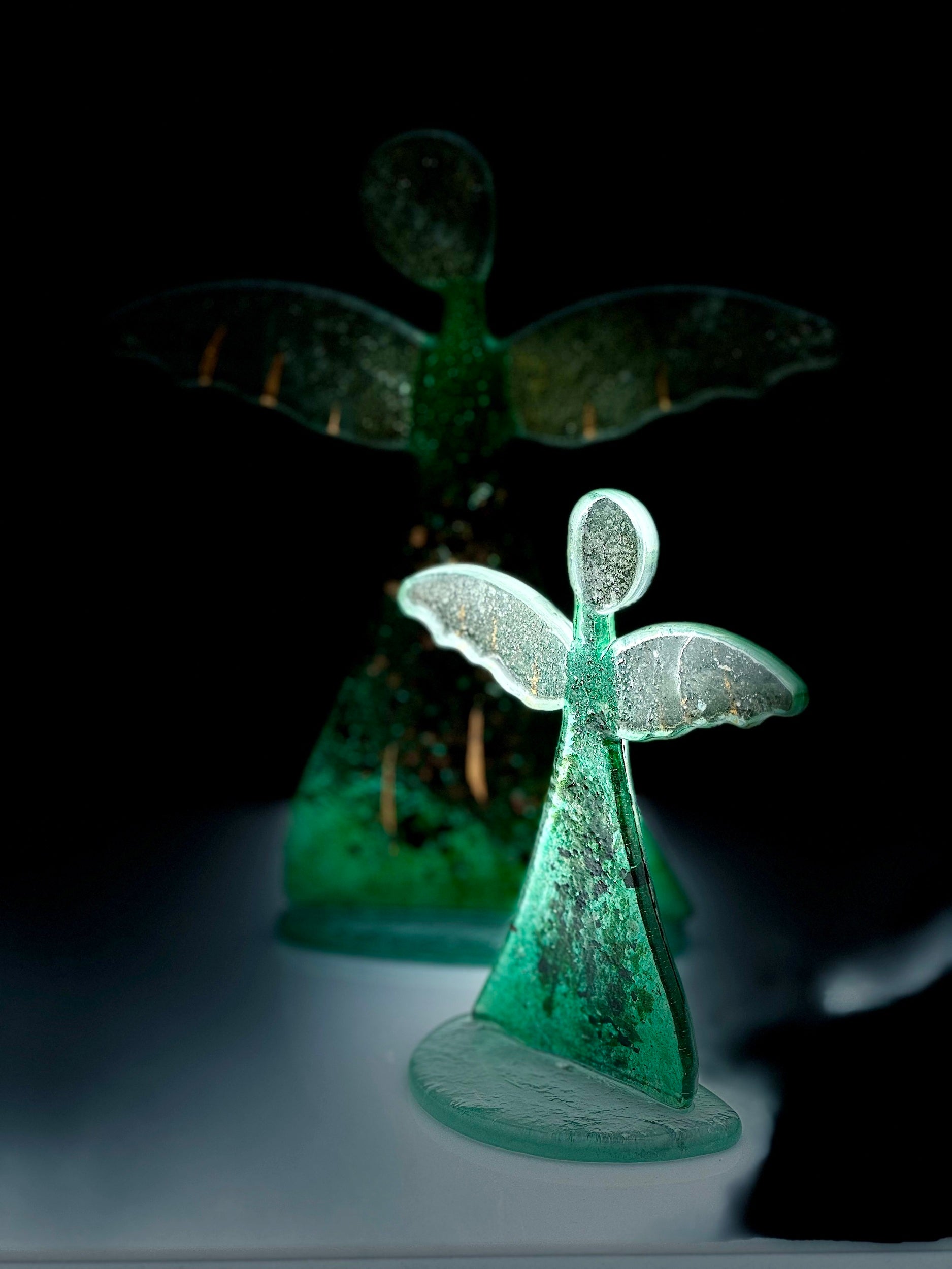 Angel - Dark Green & Gold