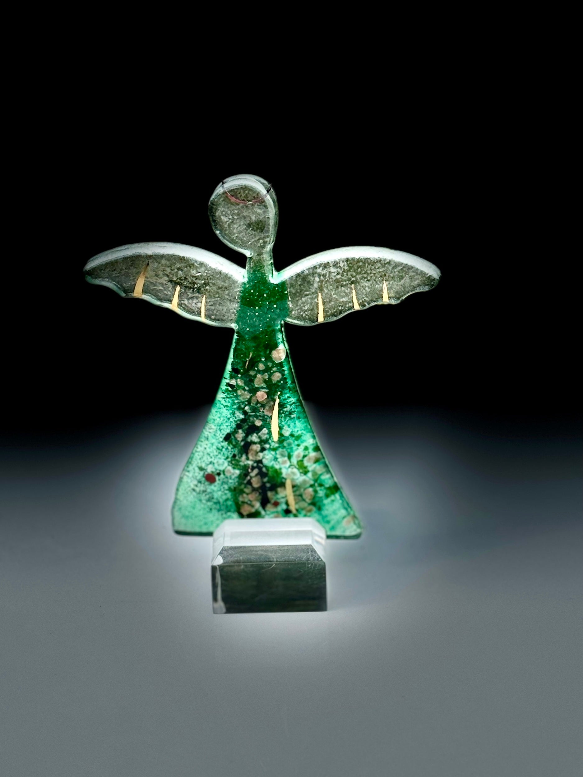 Angel - Dark Green & Gold (Hanging Decoration)