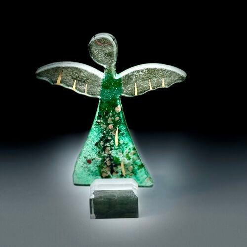 Angel - Dark Green & Gold (Hanging Decoration)