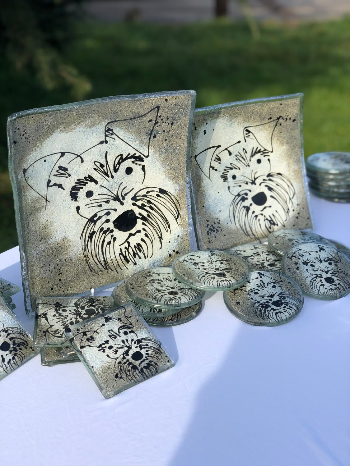 Miniature Schnauzer - Square Coasters