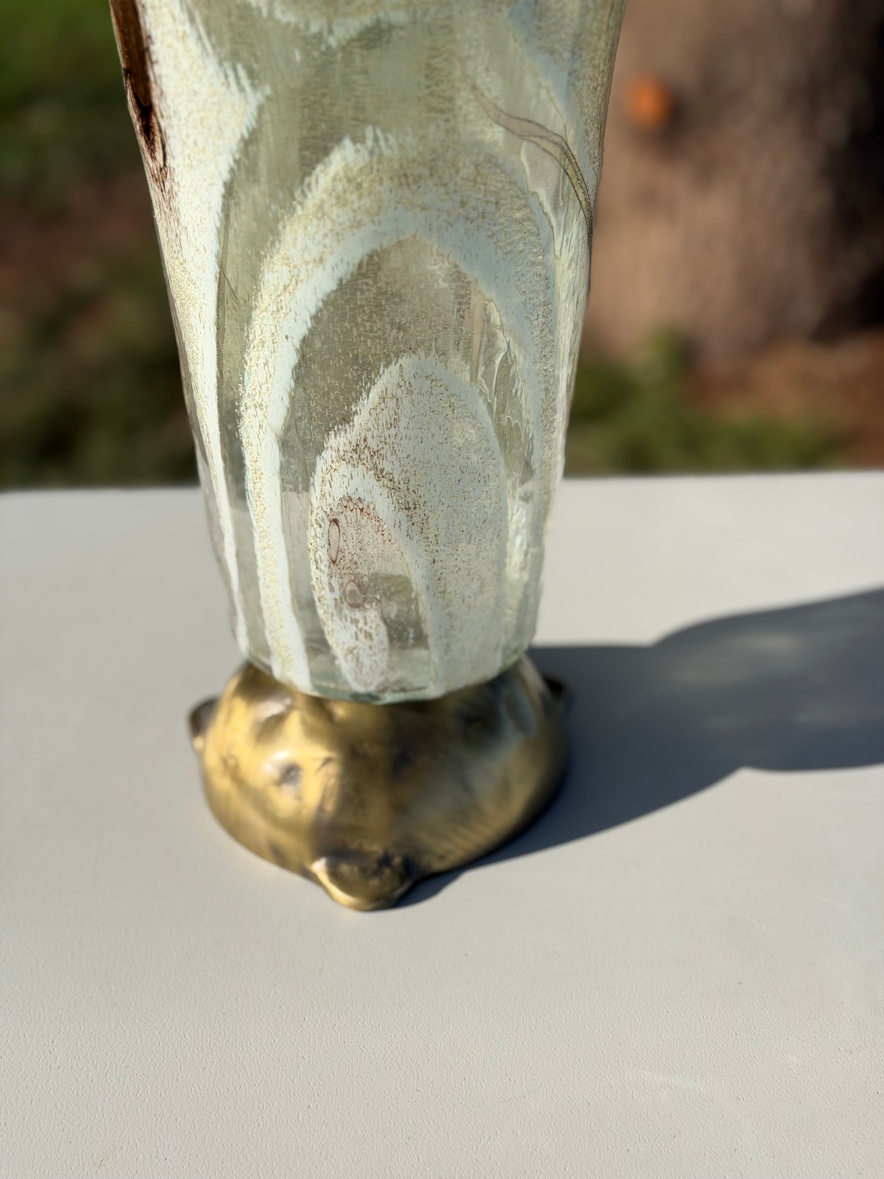 Crystal Fused Glass Drape Vase