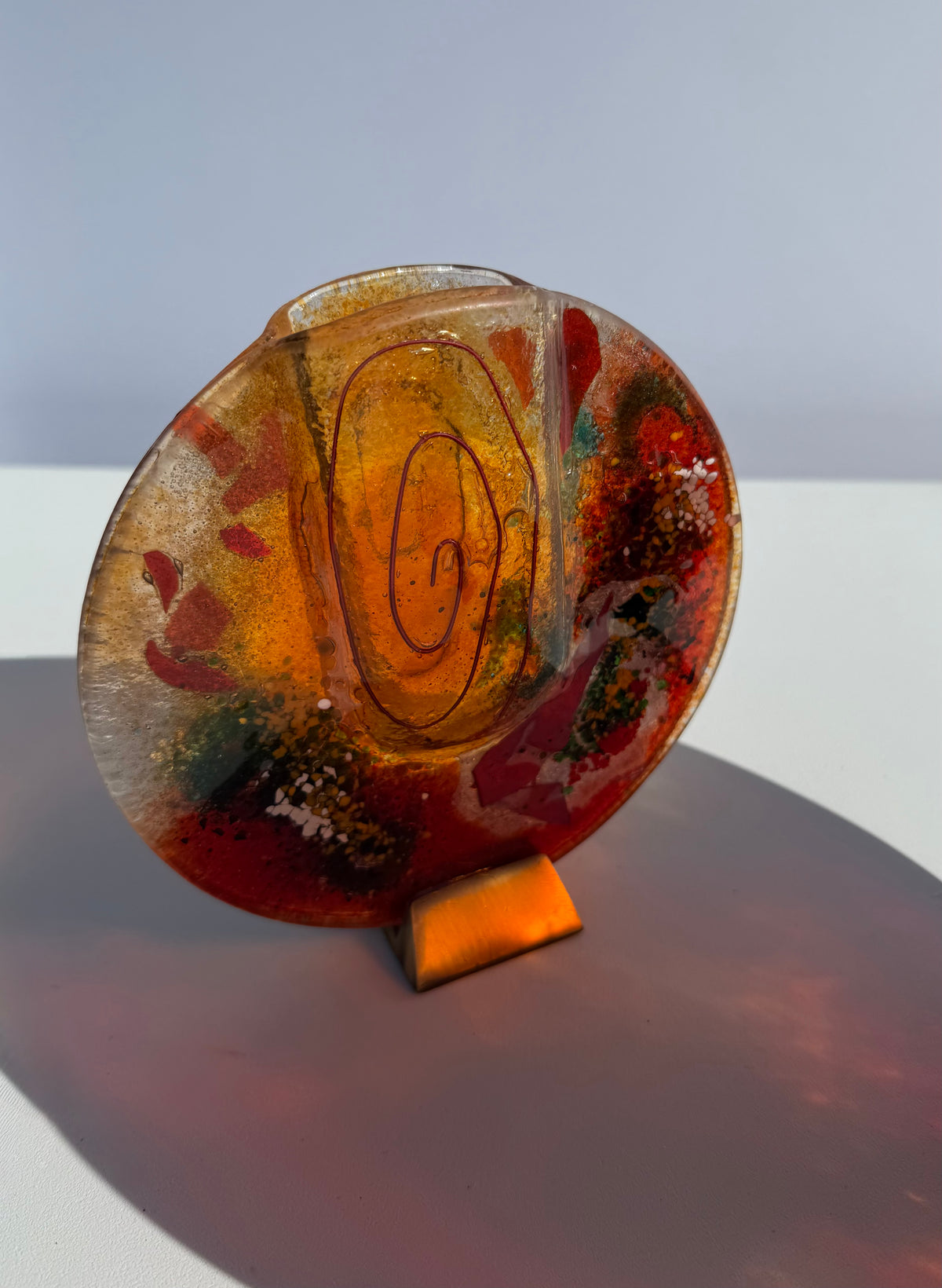 Tricolore Round Mini Vase