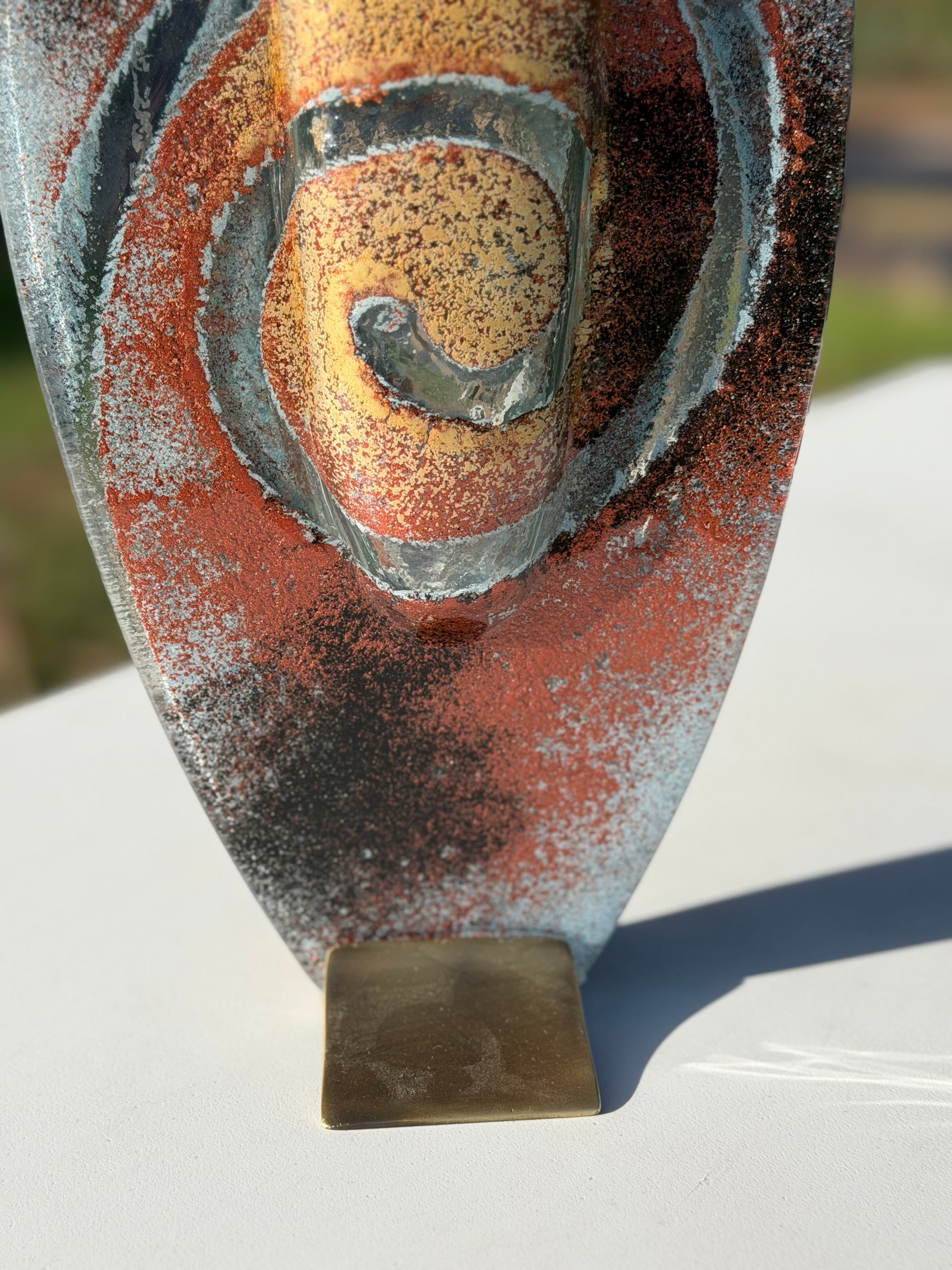 Nefeli Copper Oval Vase