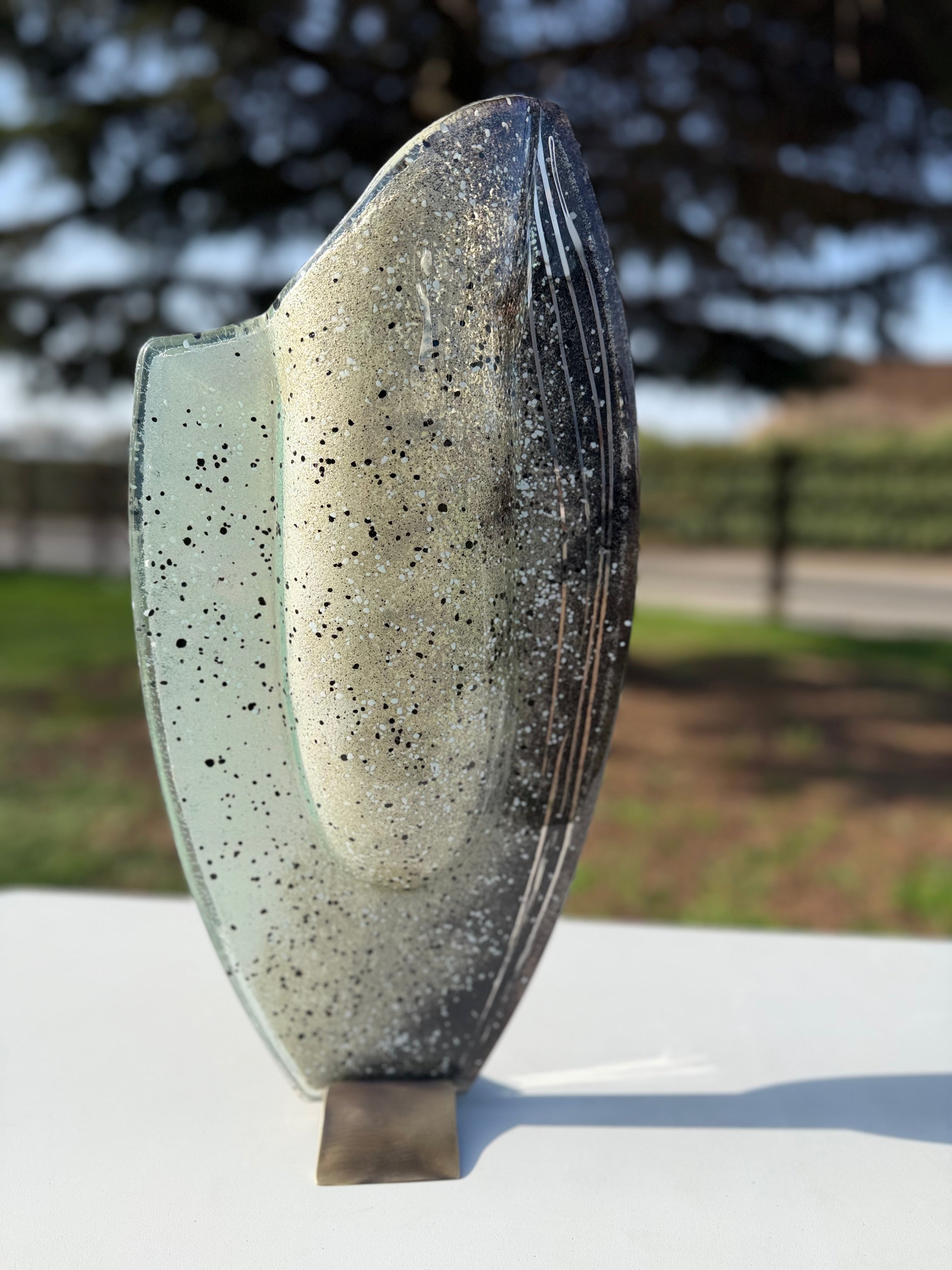 Silver, Grey & Platinum Oval Vase