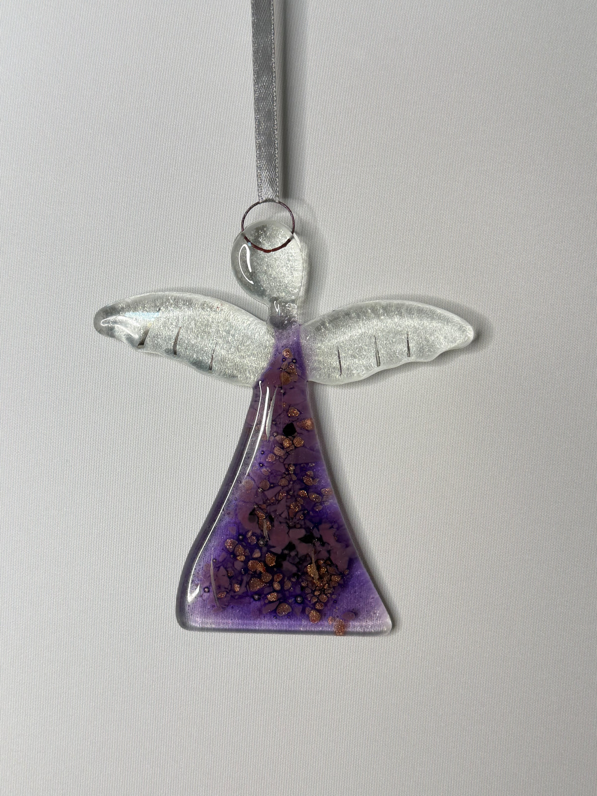 Angel - Mauve & Platinum (Hanging Decoration)