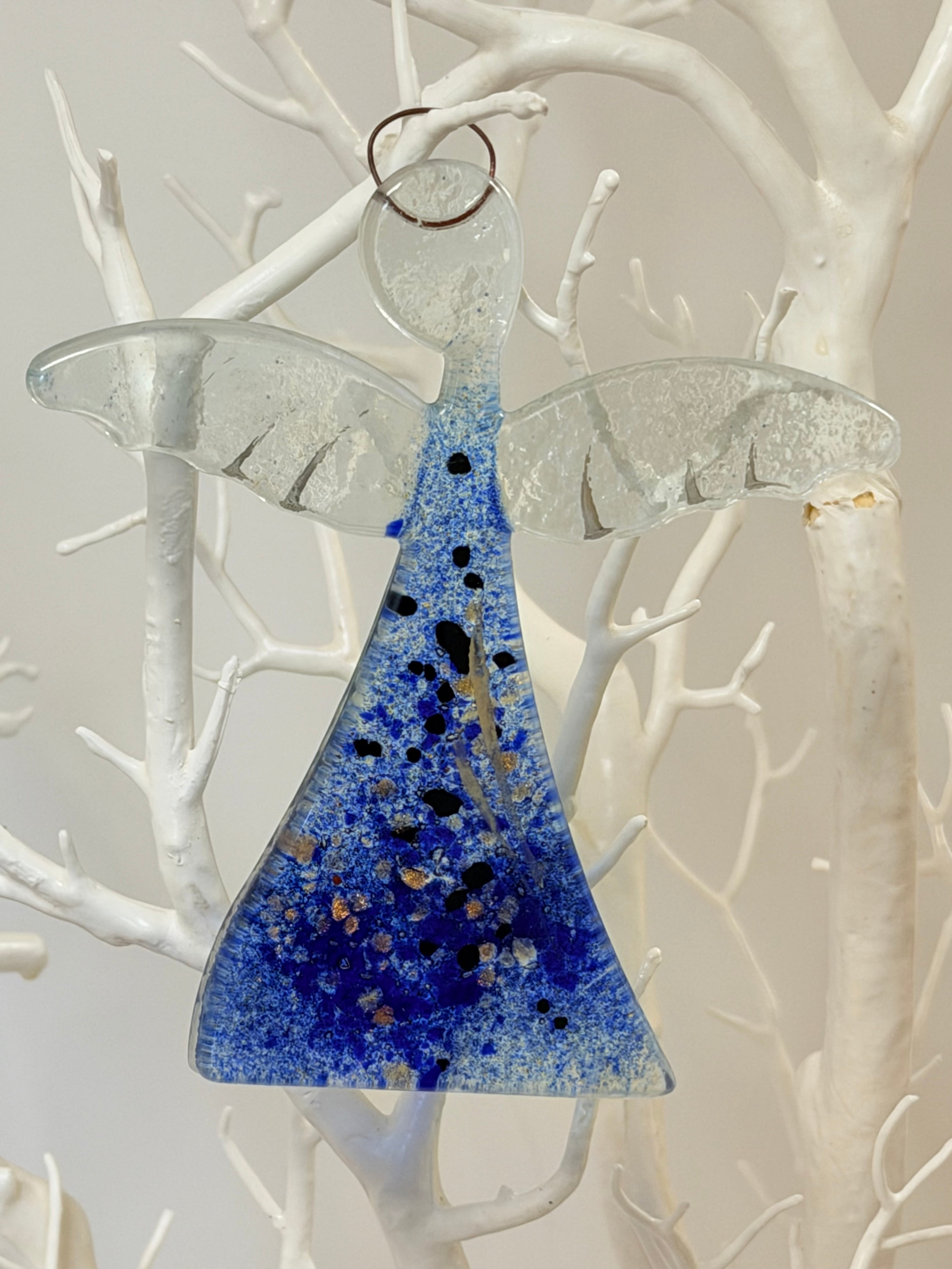 Angel - Blue & Platinum (Hanging Decoration)