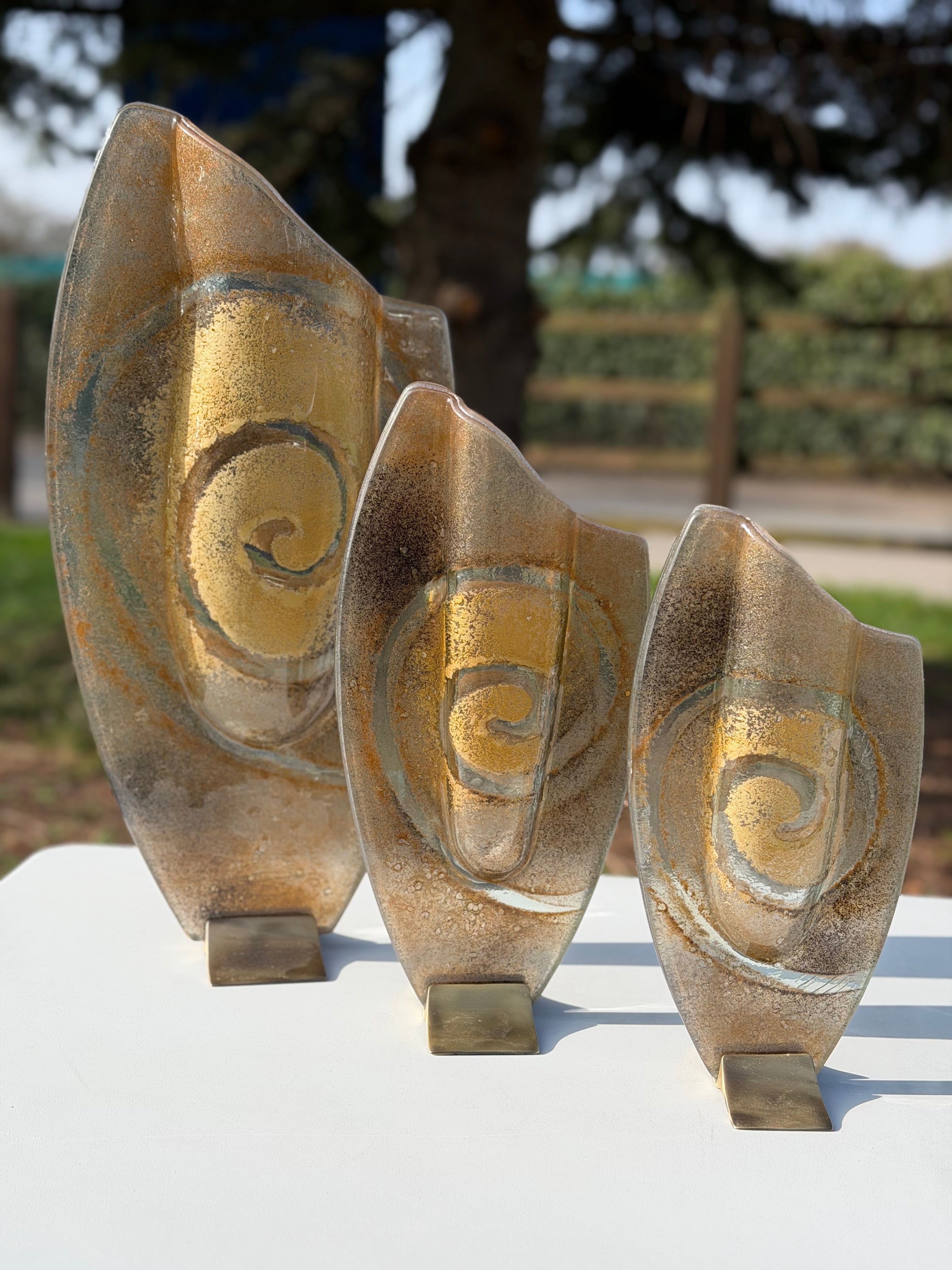 Golden Topaz Oval Vase