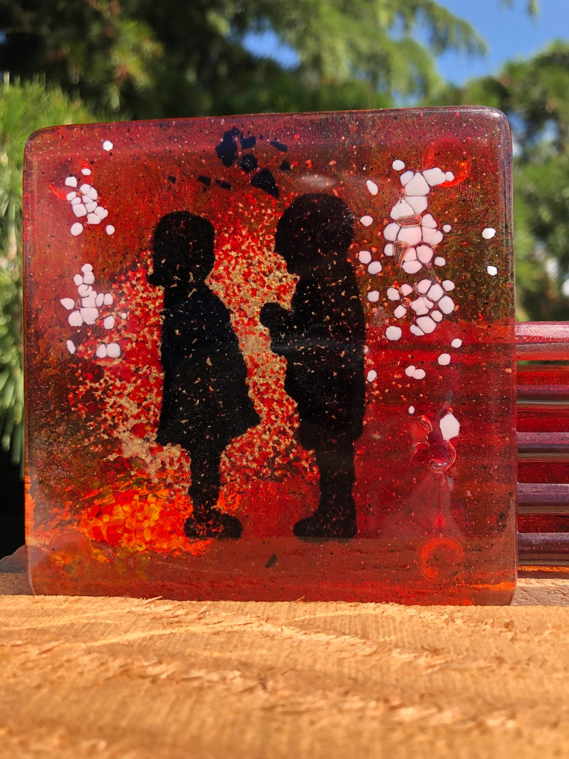Little People - Orange Coasters (Square)