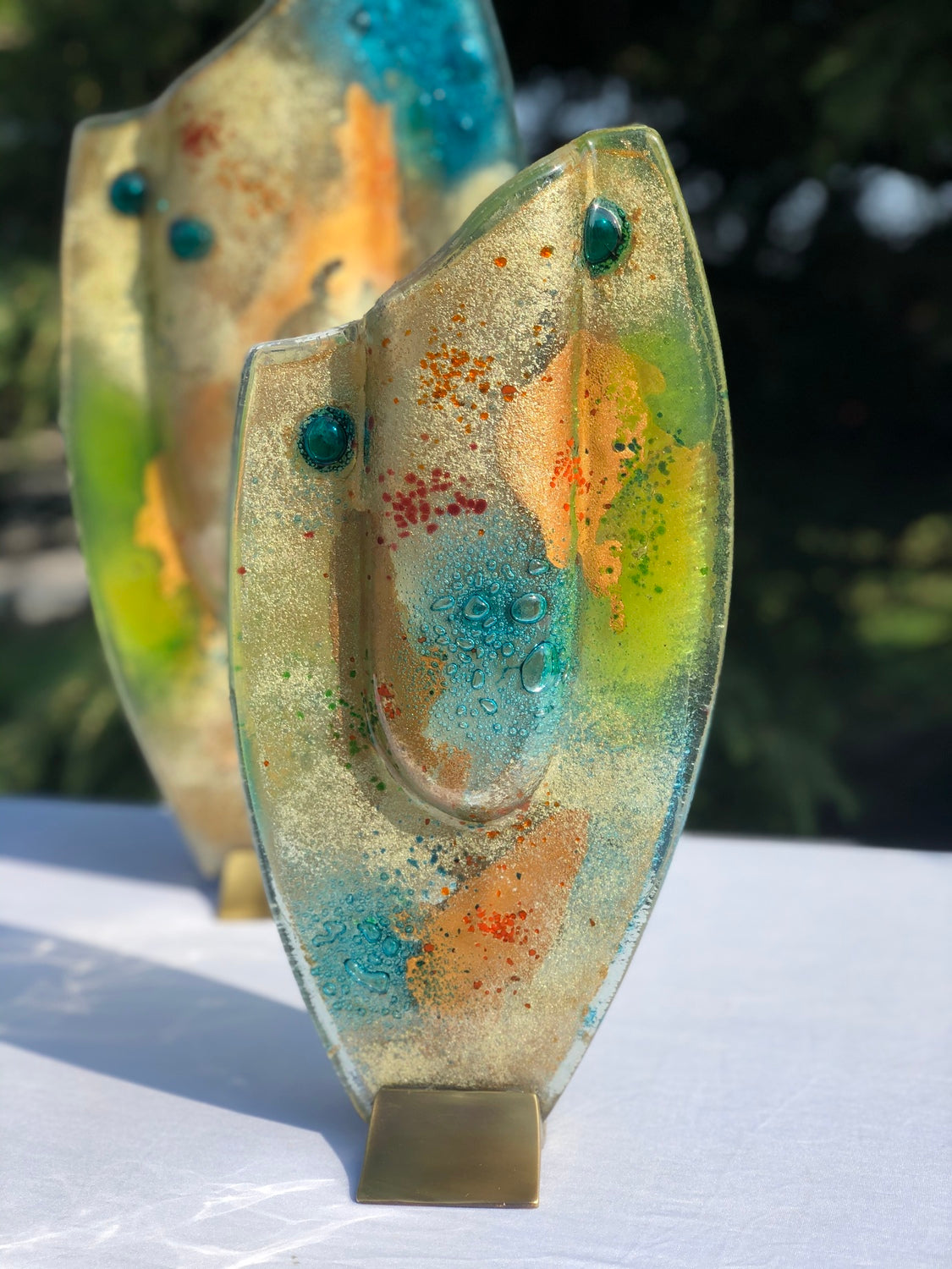 Hydra Lime Oval Vase