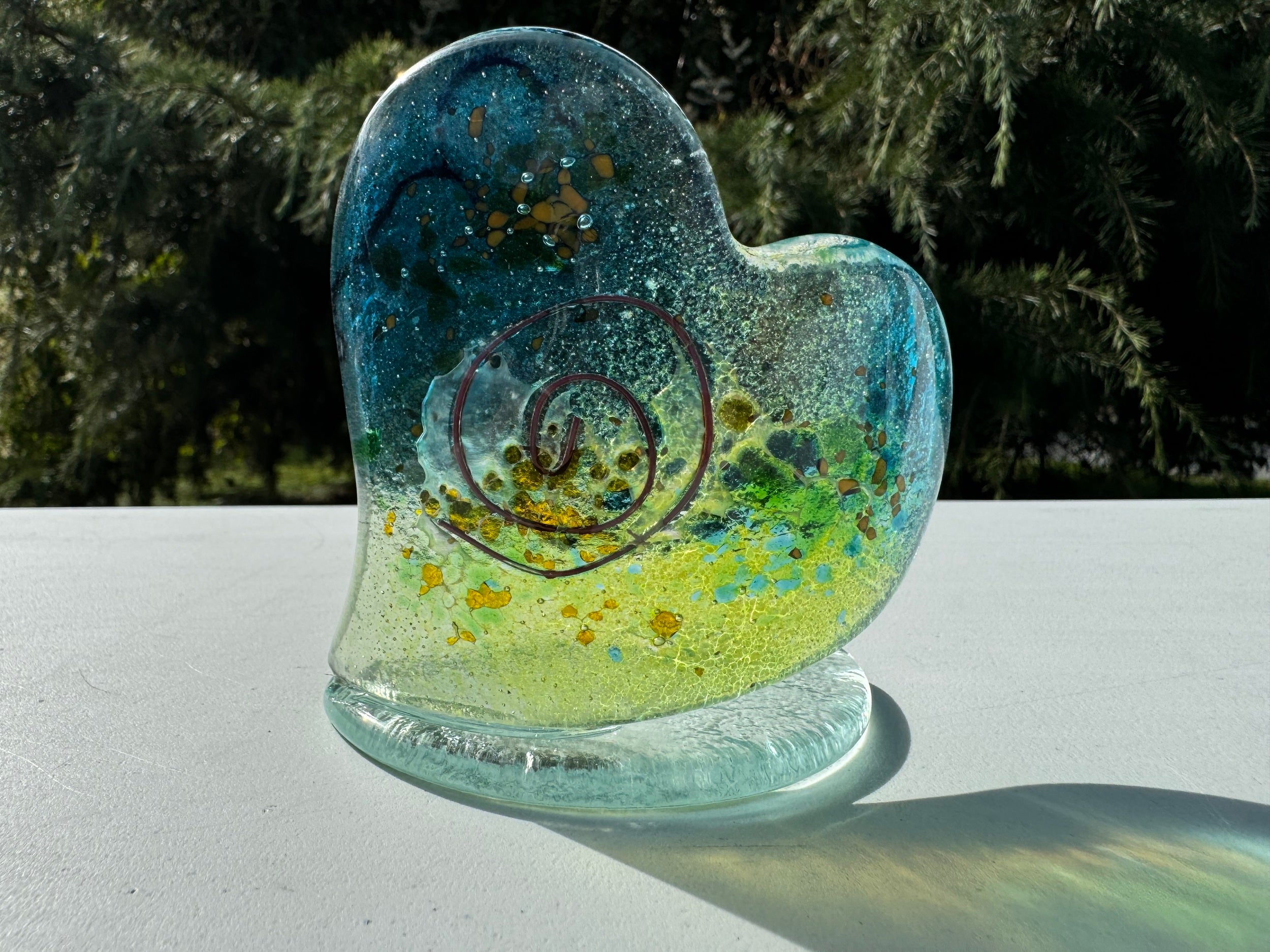 Light Green Aqua Heart Shaped Tealight Holder