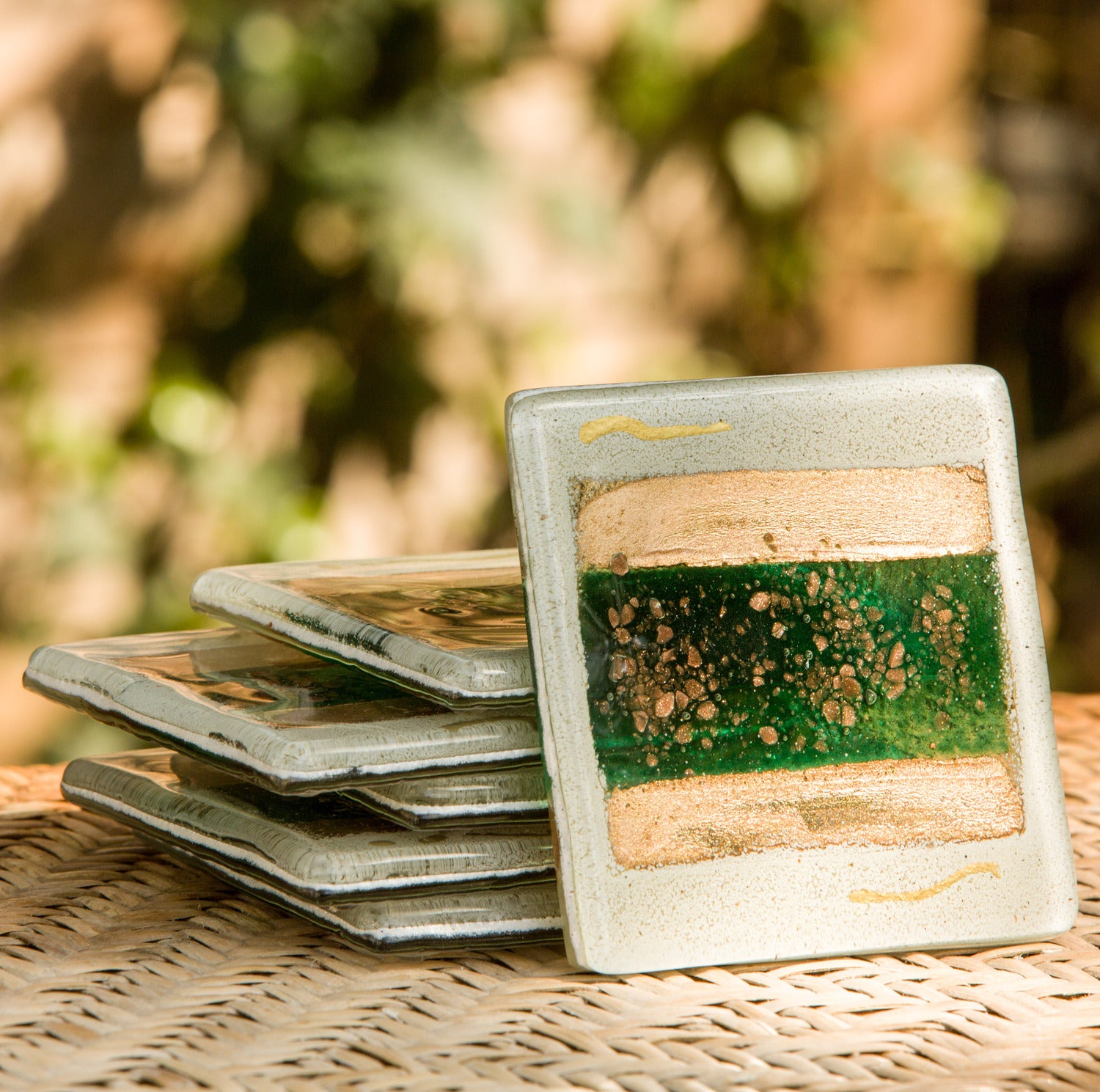 Thira Green Coasters