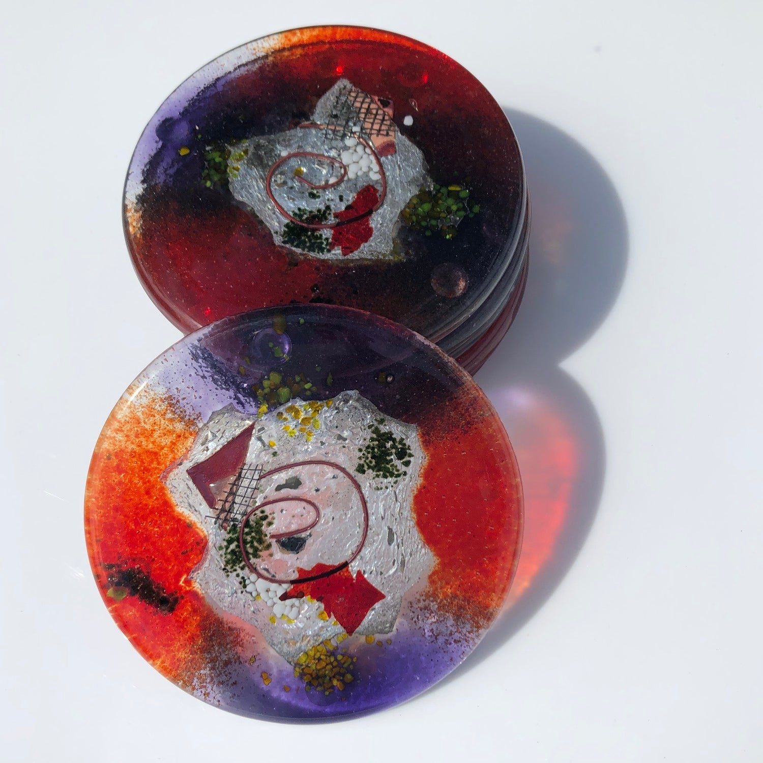 Opera Purple and Red Coaster (Round)