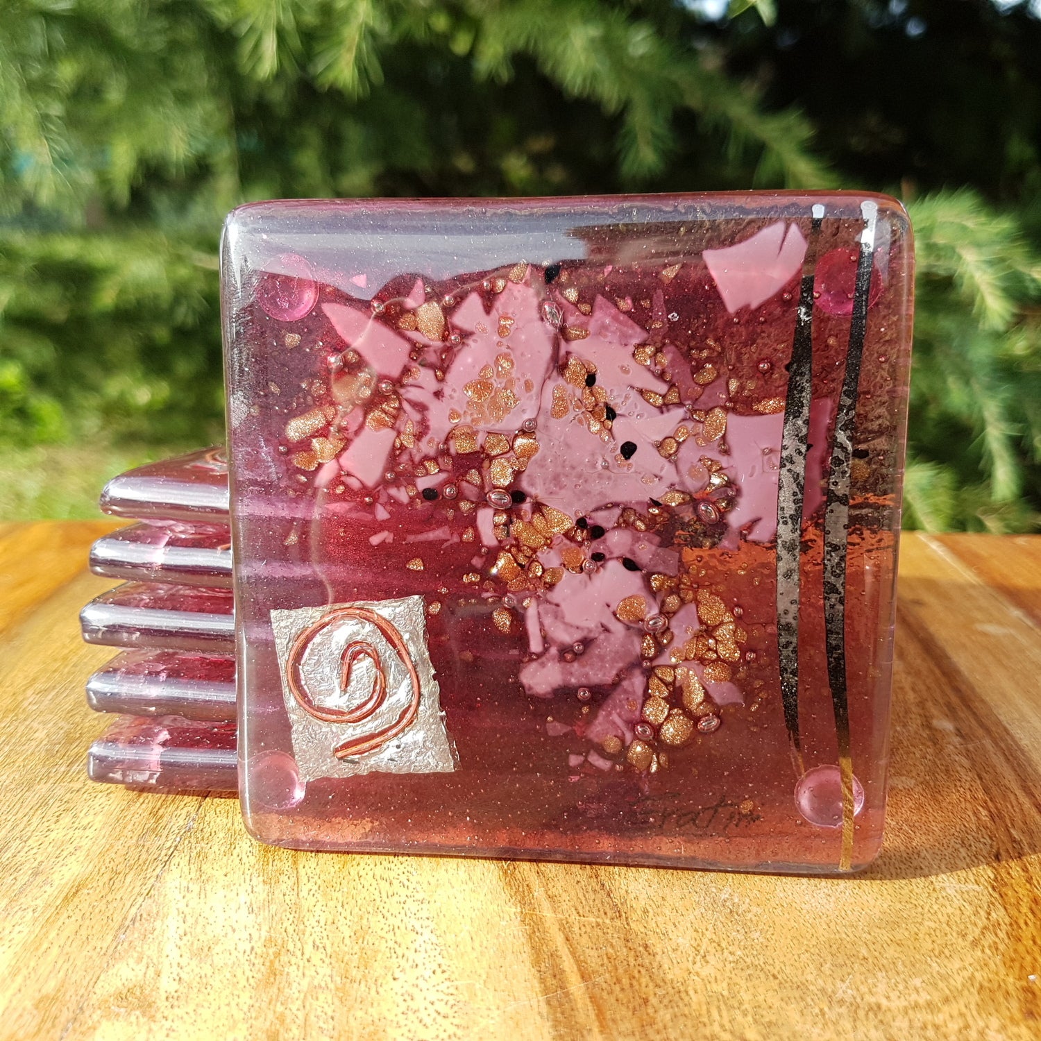 Rose & Platinum Coasters (Square)