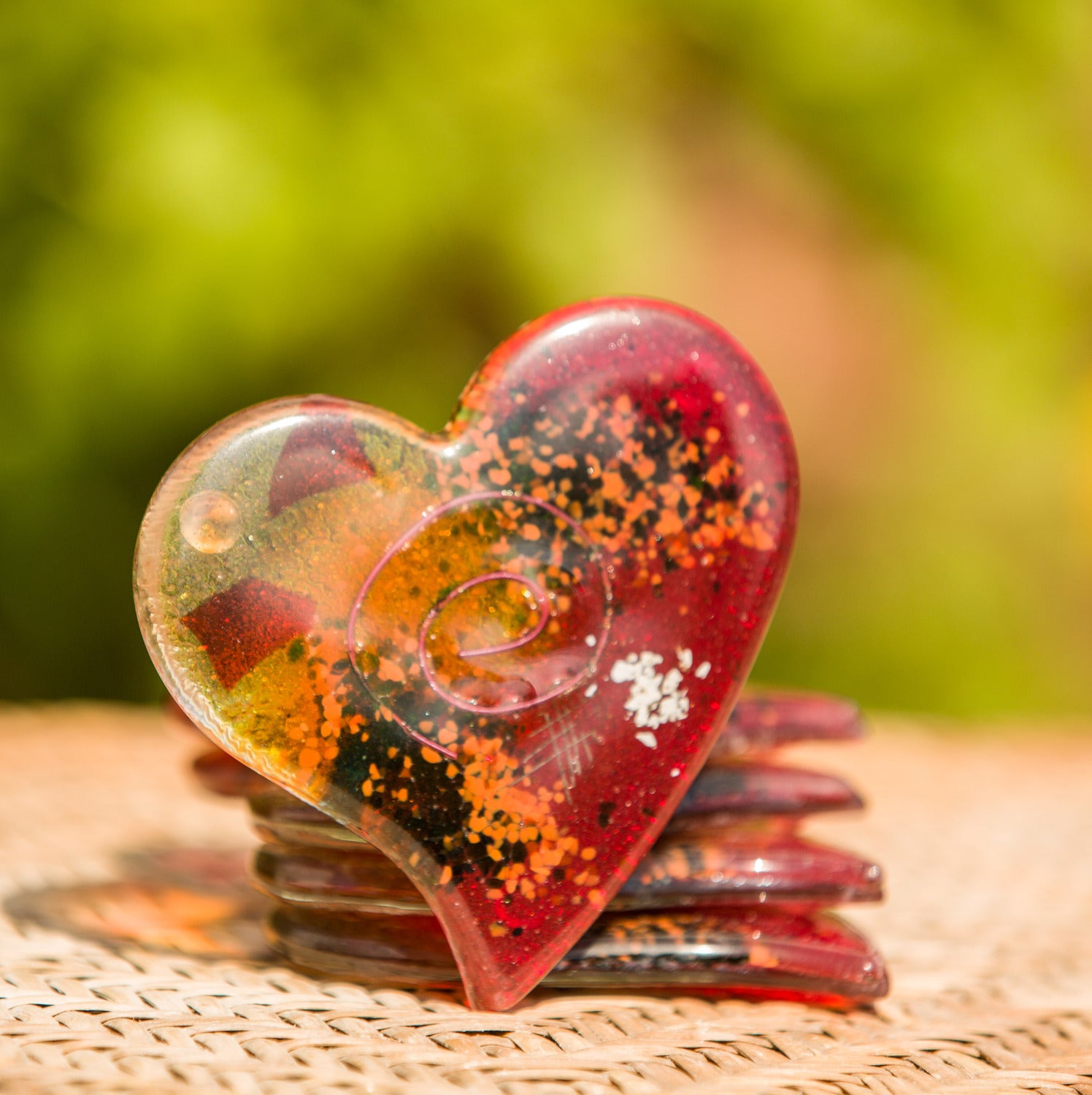 Tricolore Heart Coaster