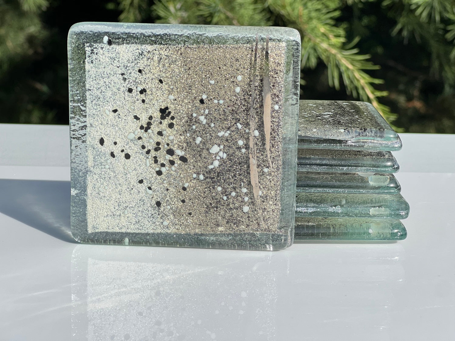 Silver, Grey & Platinum Coaster (Square)
