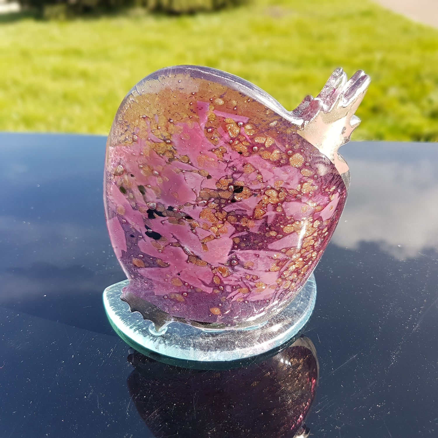 Rose & Platinum - Pomegranate Shaped T Light Holder