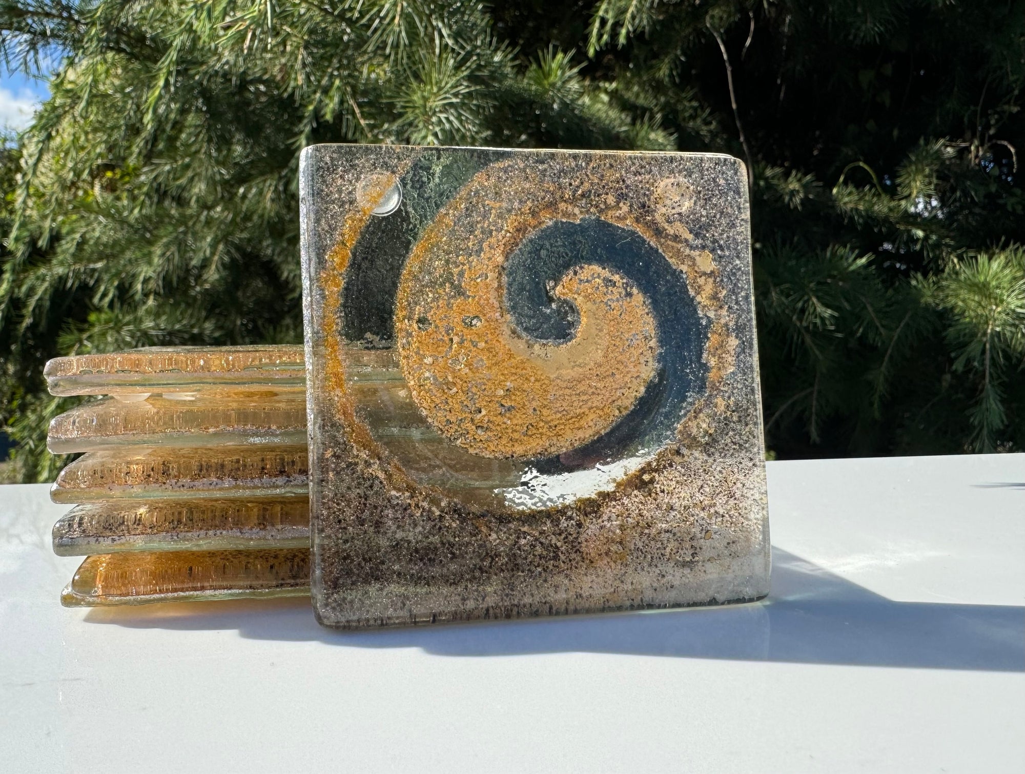 Golden Topaz Square Coaster