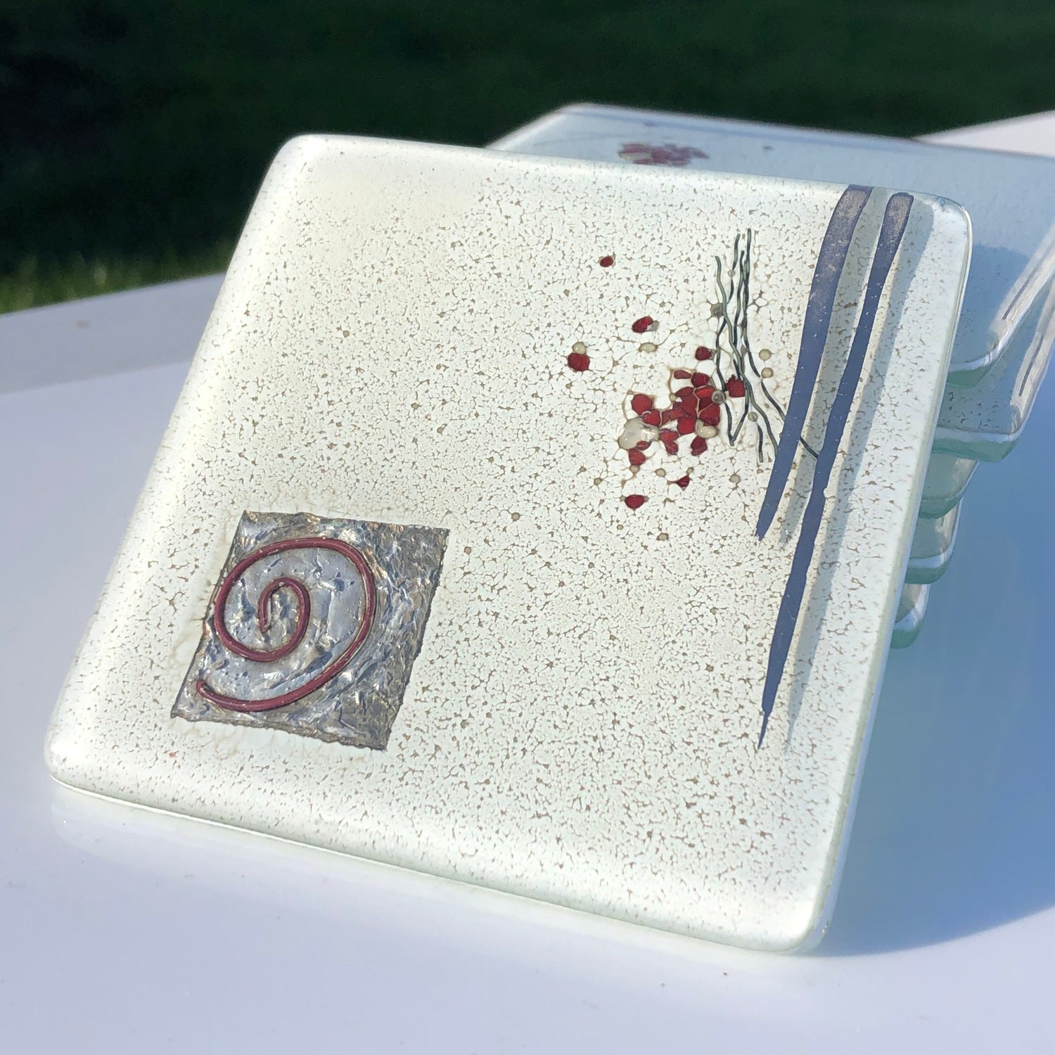 Platinum White Coaster (Square)