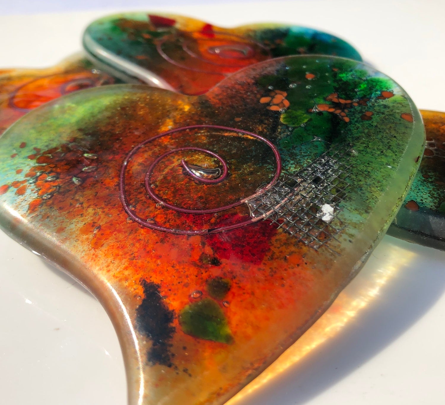 Light Green Coasters (Heart Shaped)