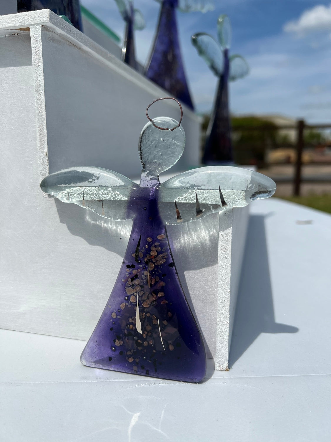 Angel - Mauve & Platinum (Hanging Decoration)