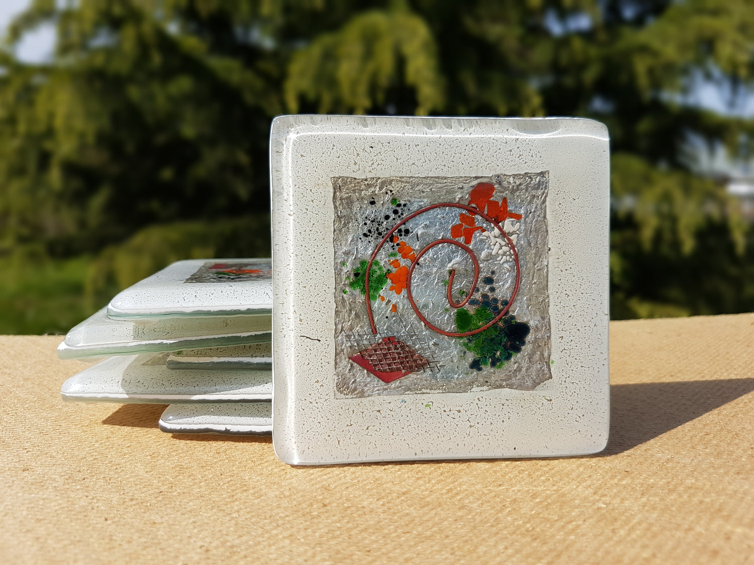 Opera White Coasters