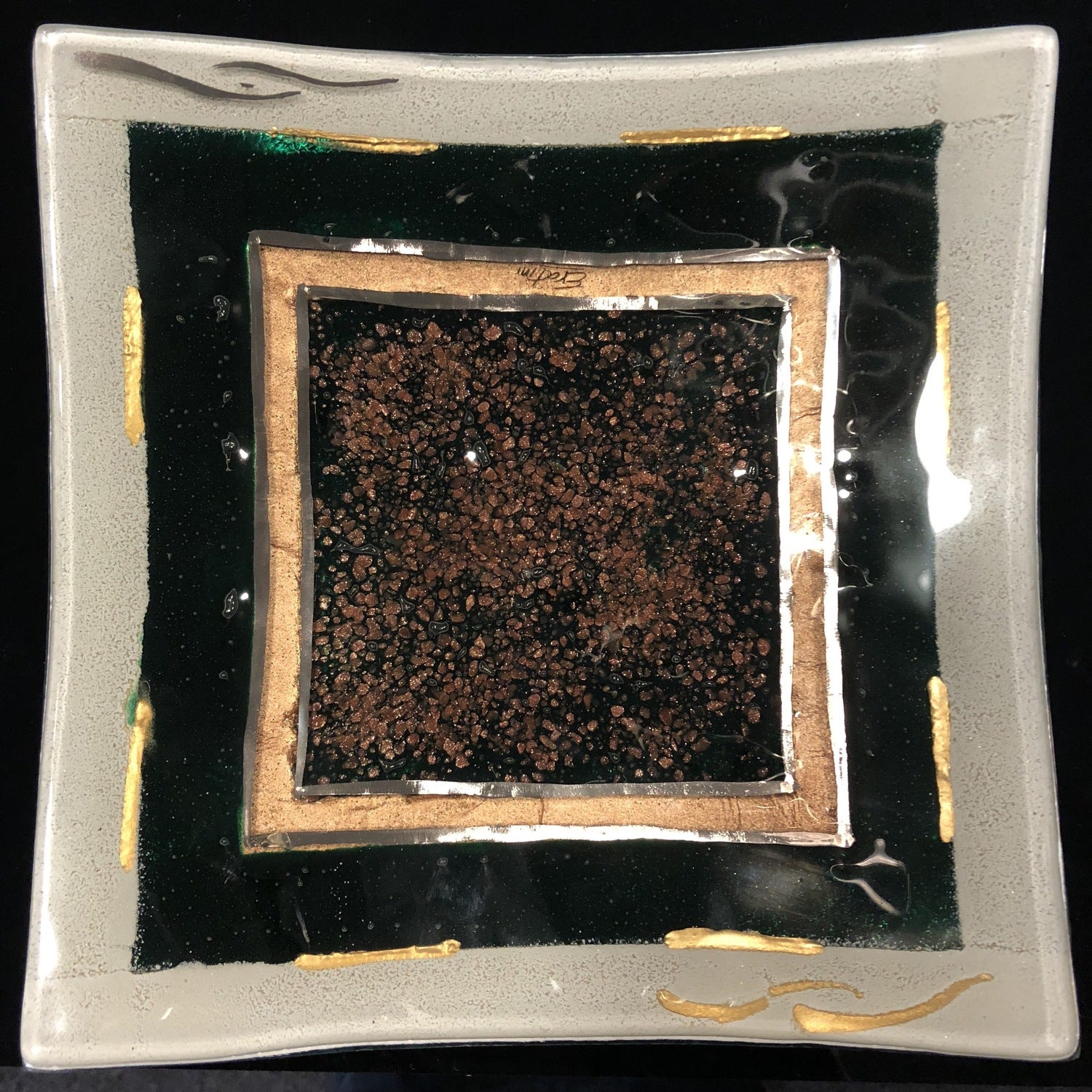 Thira Green Square Plate