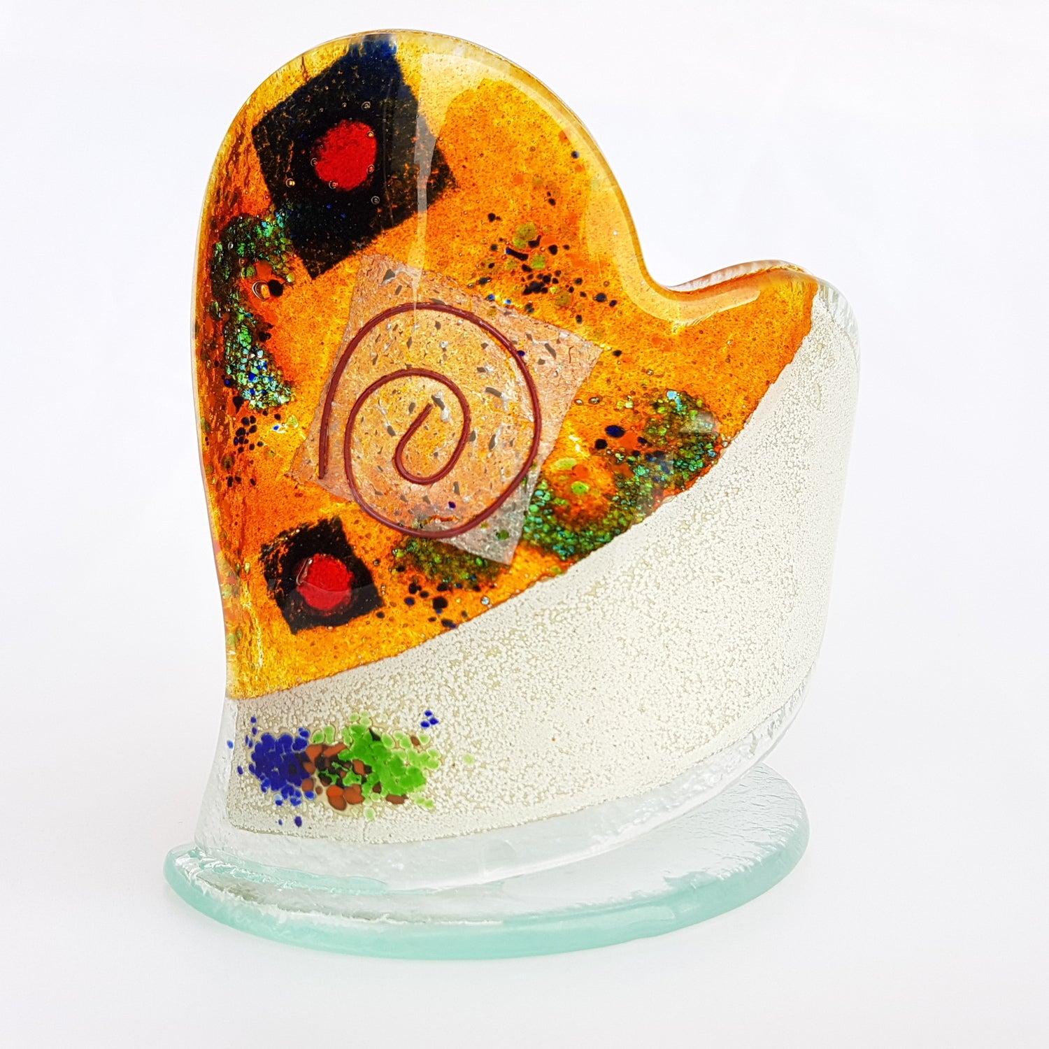Orange Zest Heart Shaped Tealight Holder