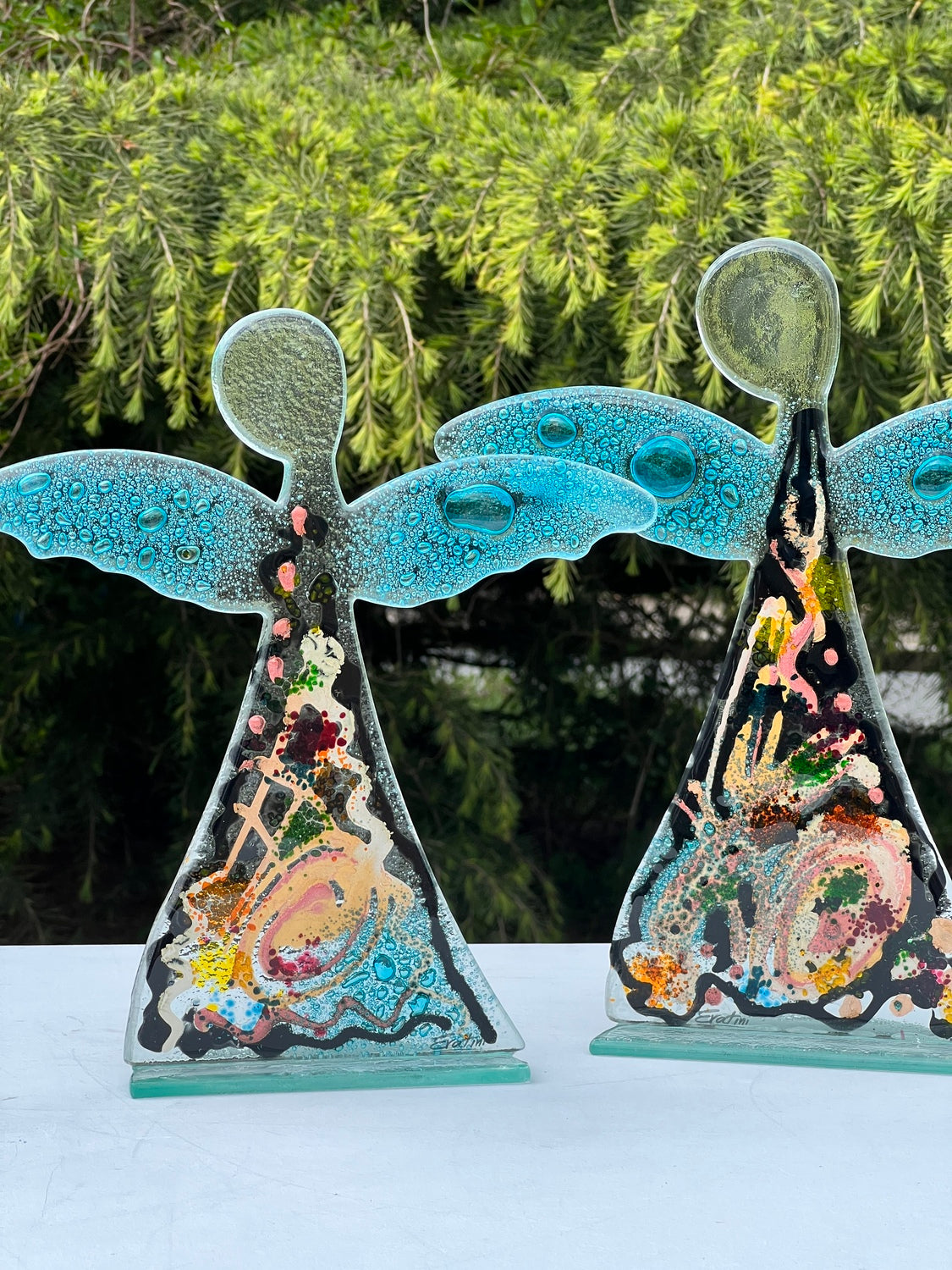 Angel - Galaxy, Aqua & Black