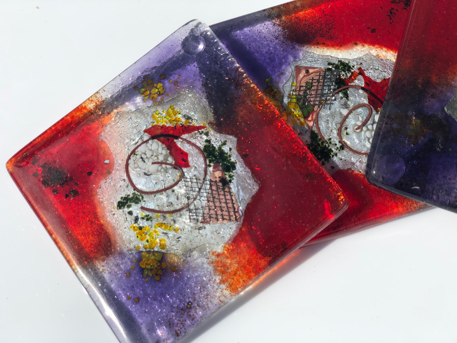 Opera Purple and Red Coaster (Square)