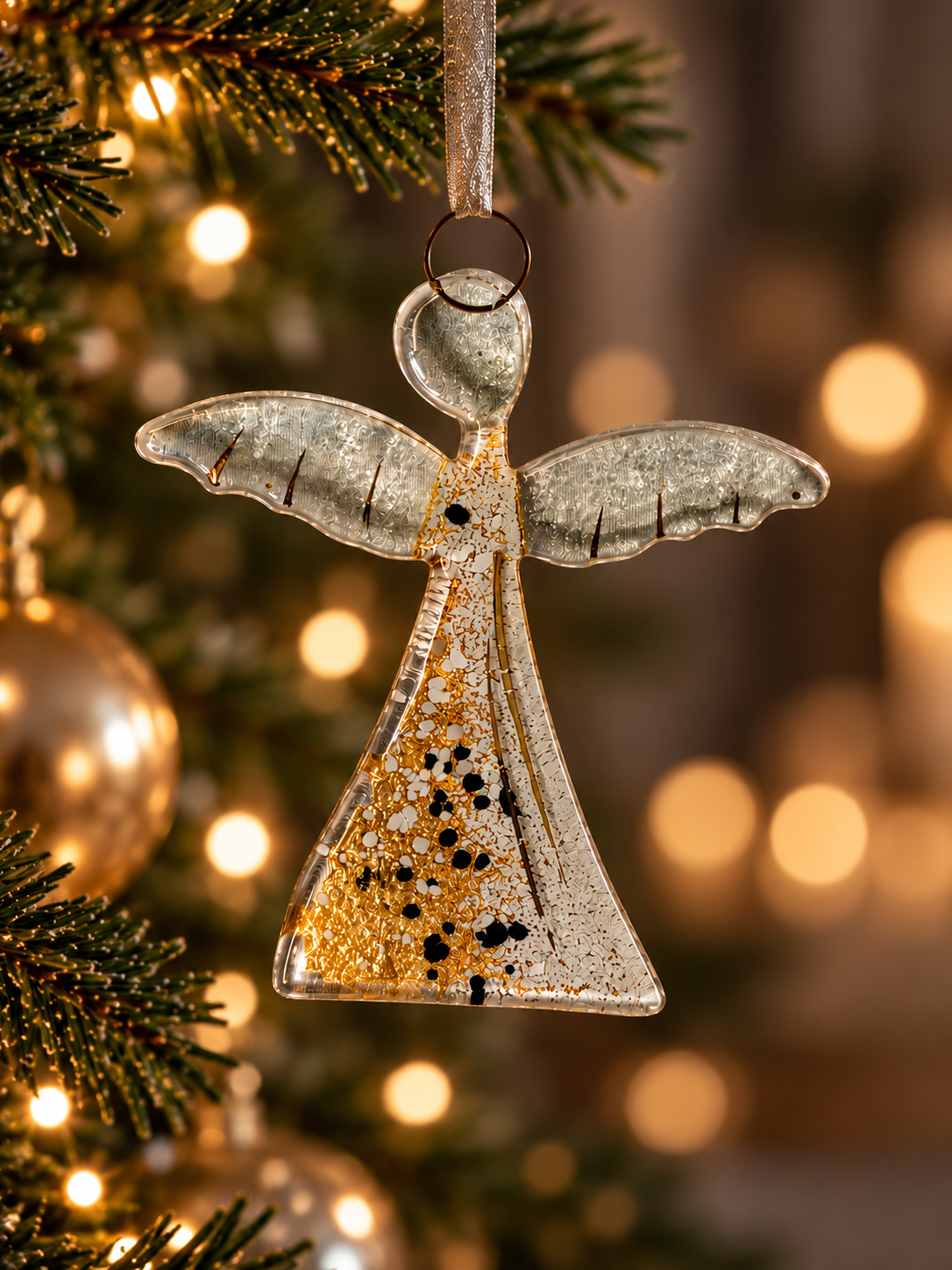 Angel - Golden Frost (Hanging Decoration)