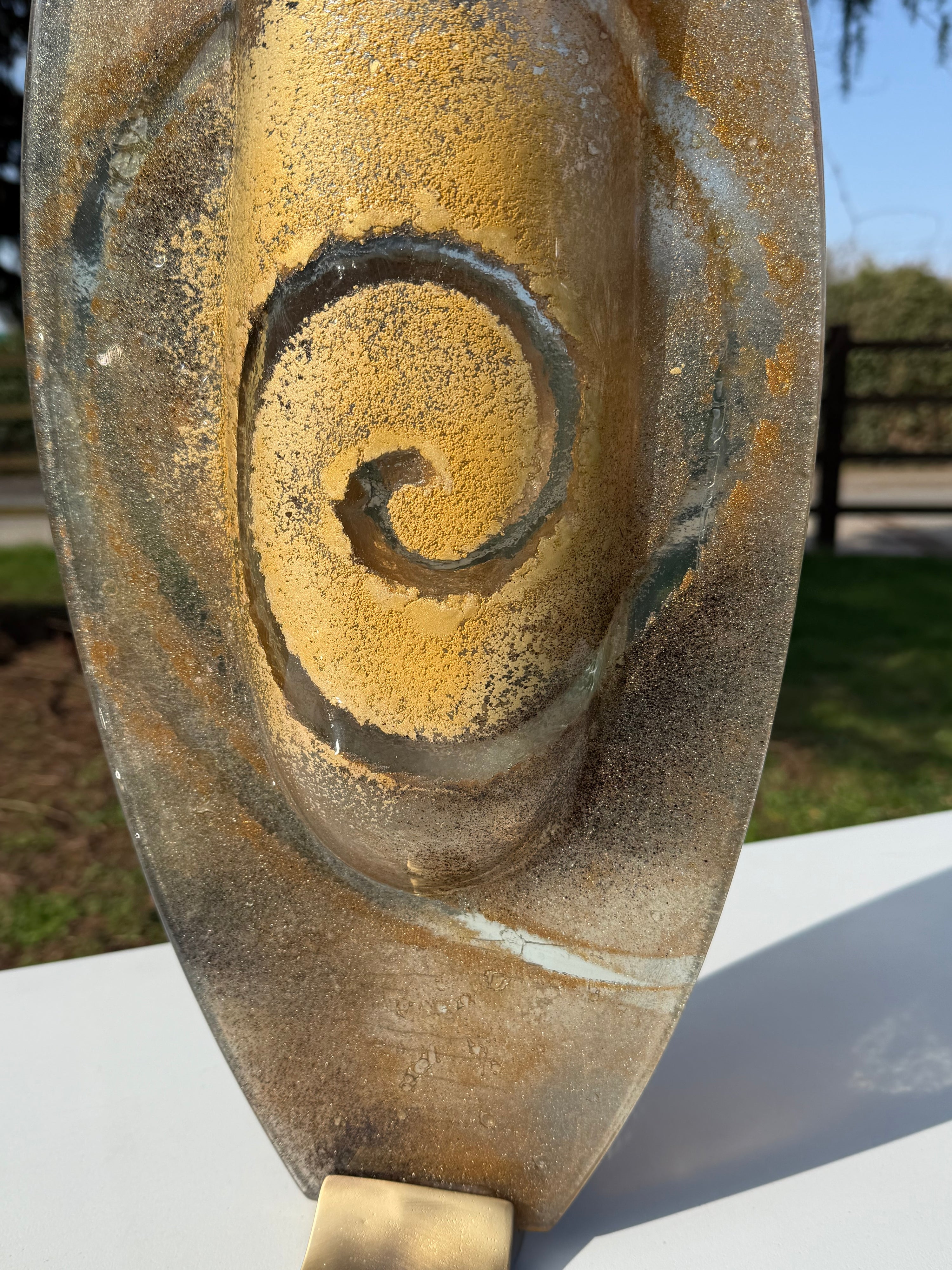 Golden Topaz Oval Vase