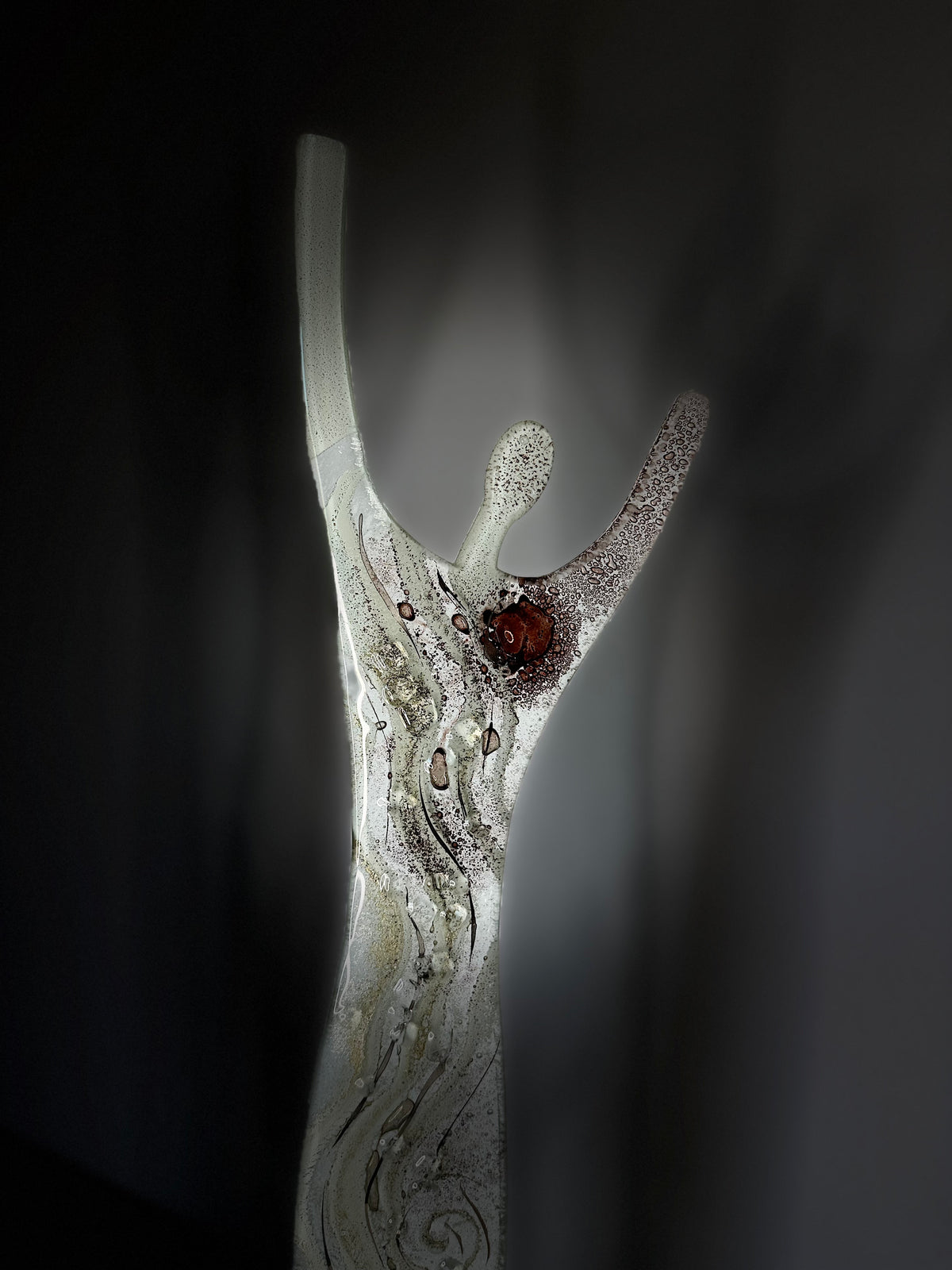 Fused Glass Statue - Crystal