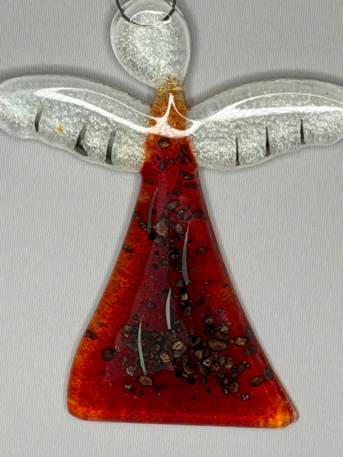 Angel - Red & Platinum (Hanging Decoration)