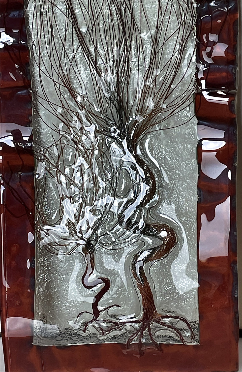 Copper Brown - (Two Autumn Trees) Rectangular Plate