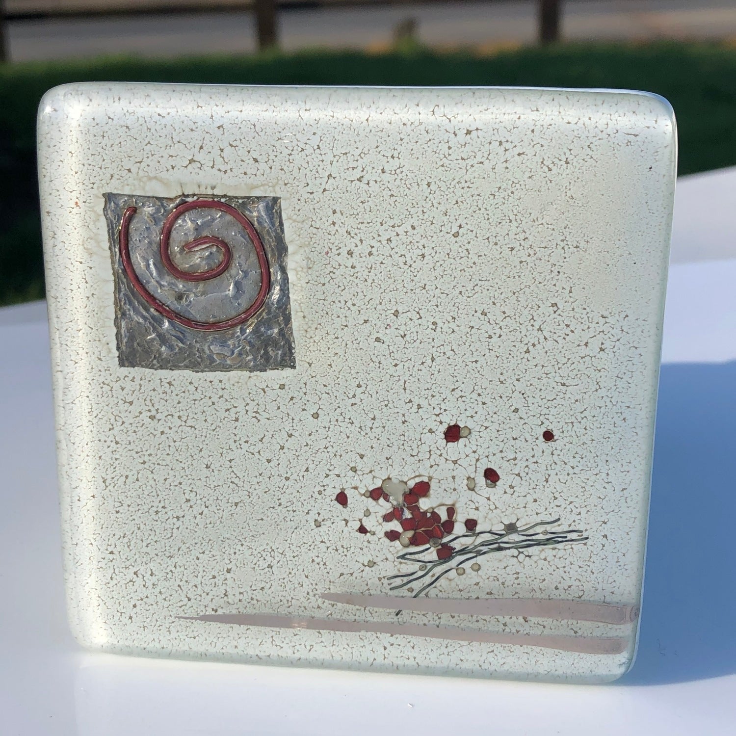 Platinum White Coaster (Square)