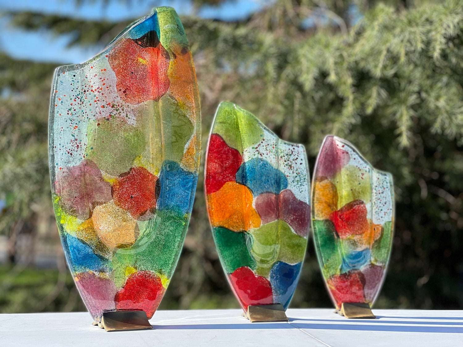 Fireworks Oval Vase