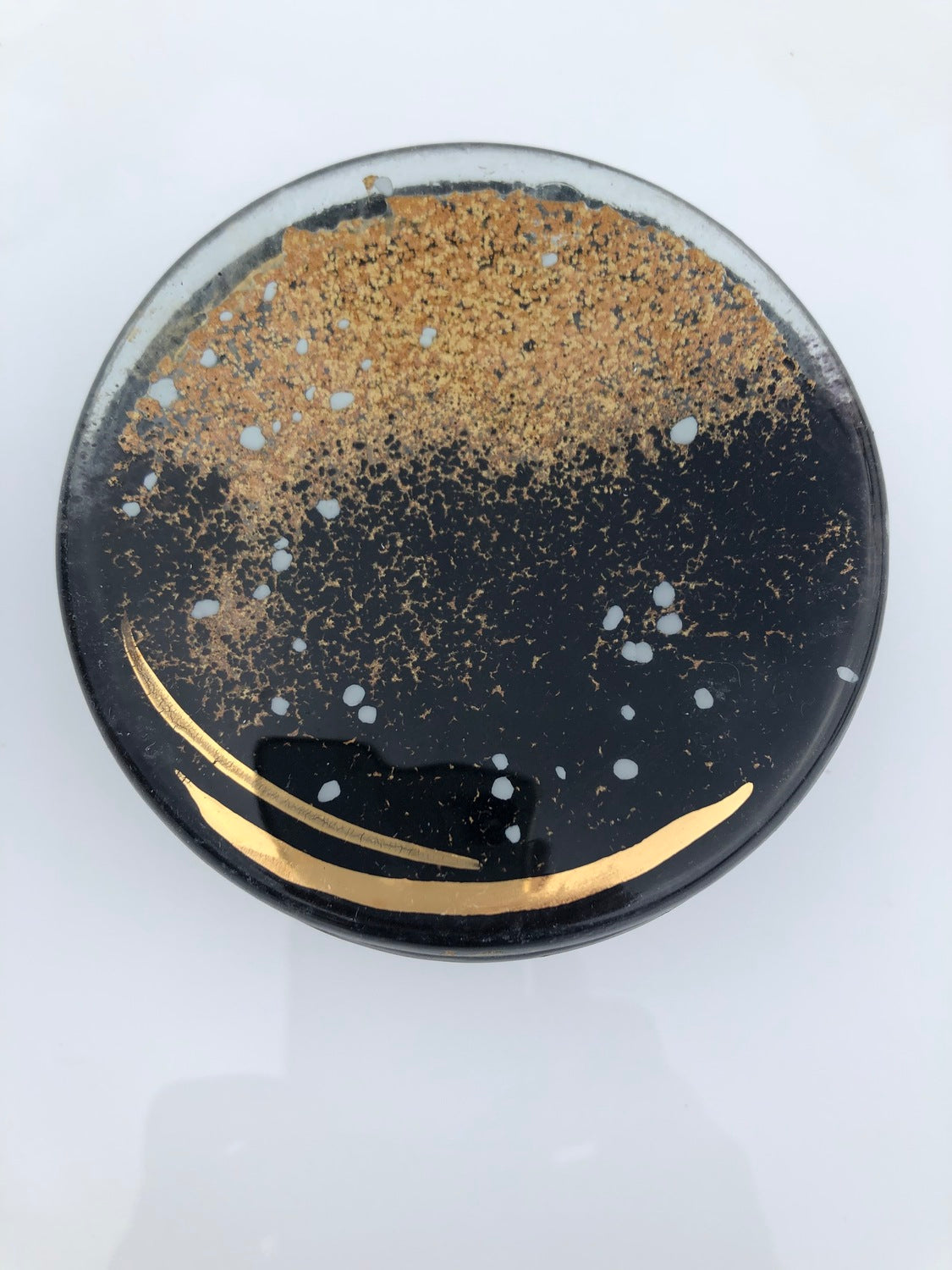 Black and Gold Coaster (Round)