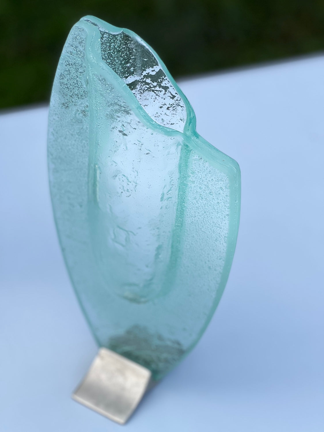 Aqua Lucid Oval Vase