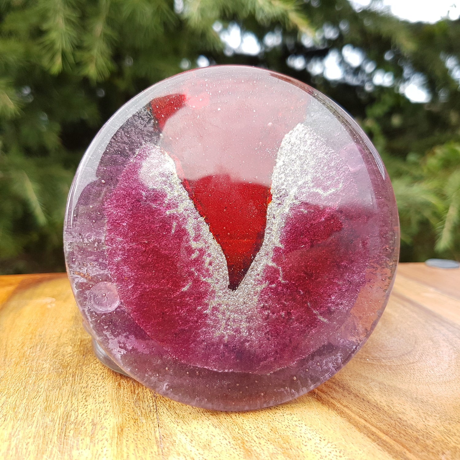Red/Purple/Platinum Coaster (Round)