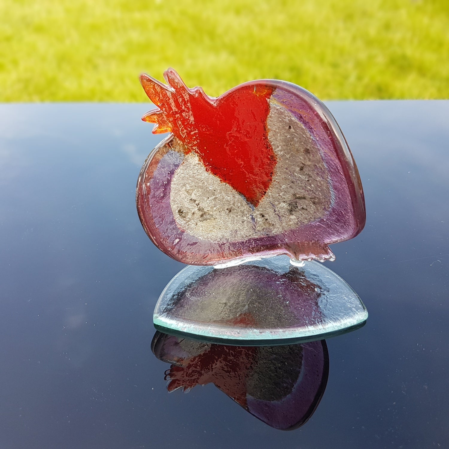 Purple & Red - Pomegranate Shaped T Light Holder