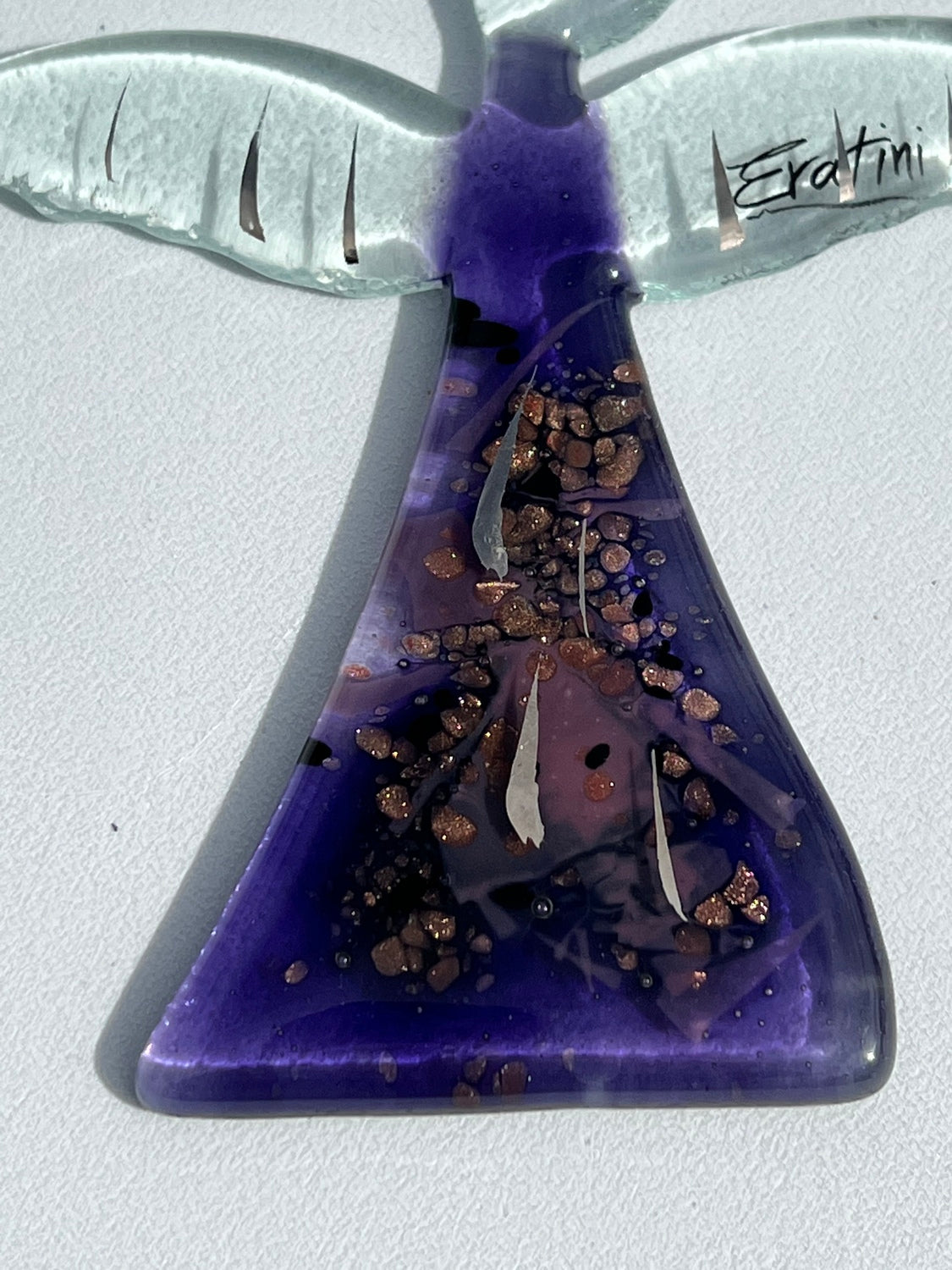 Angel - Mauve & Platinum (Hanging Decoration)