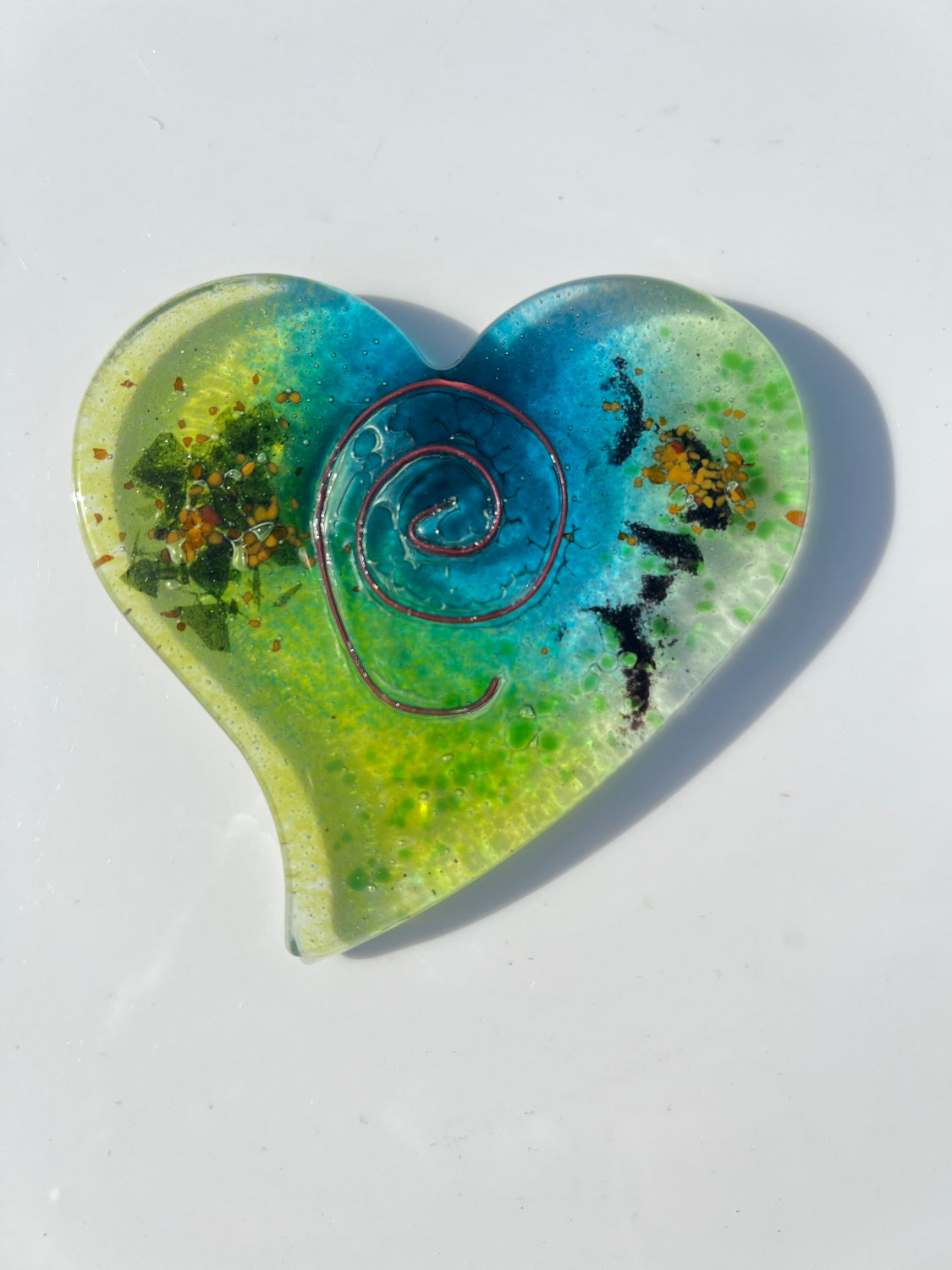 Light Green Aqua Coasters (Heart)