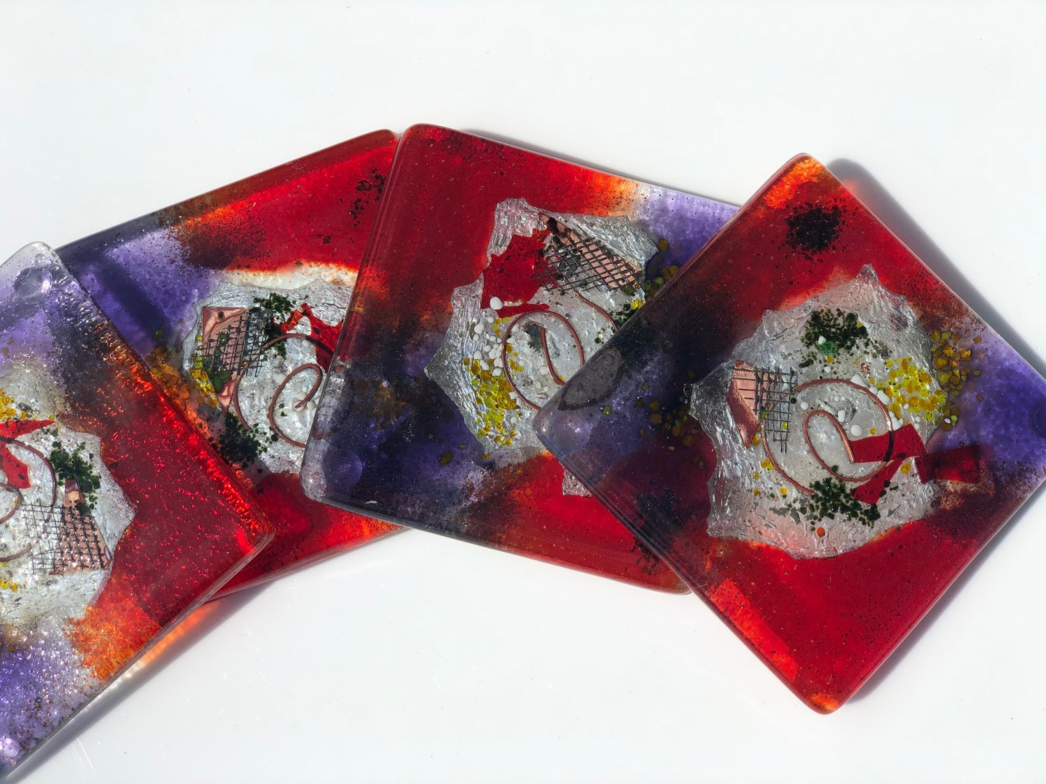 Opera Purple and Red Coaster (Square)
