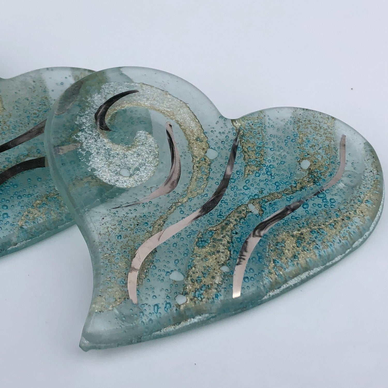 Crystal Aqua Coaster (Heart)