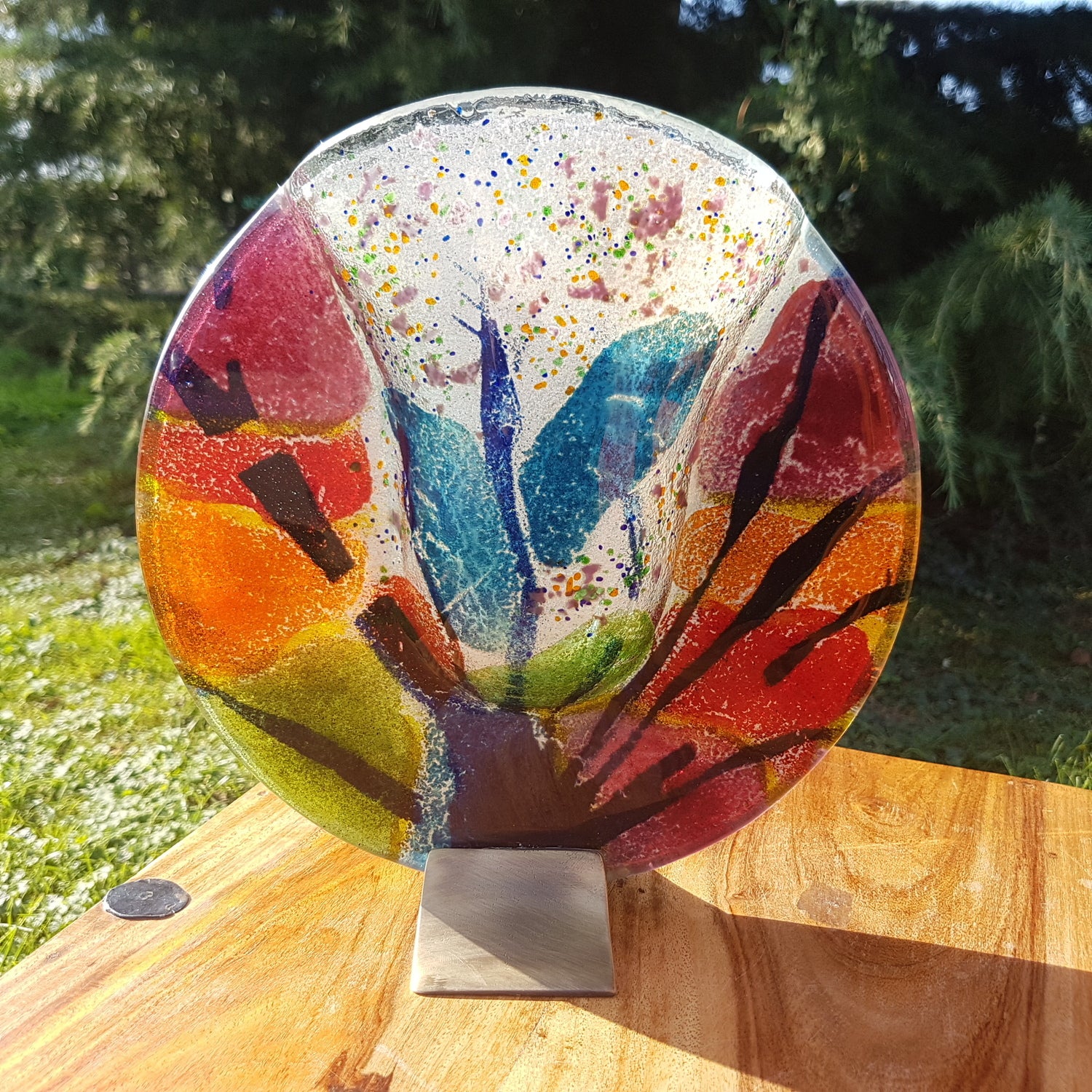 Fireworks Round Vase