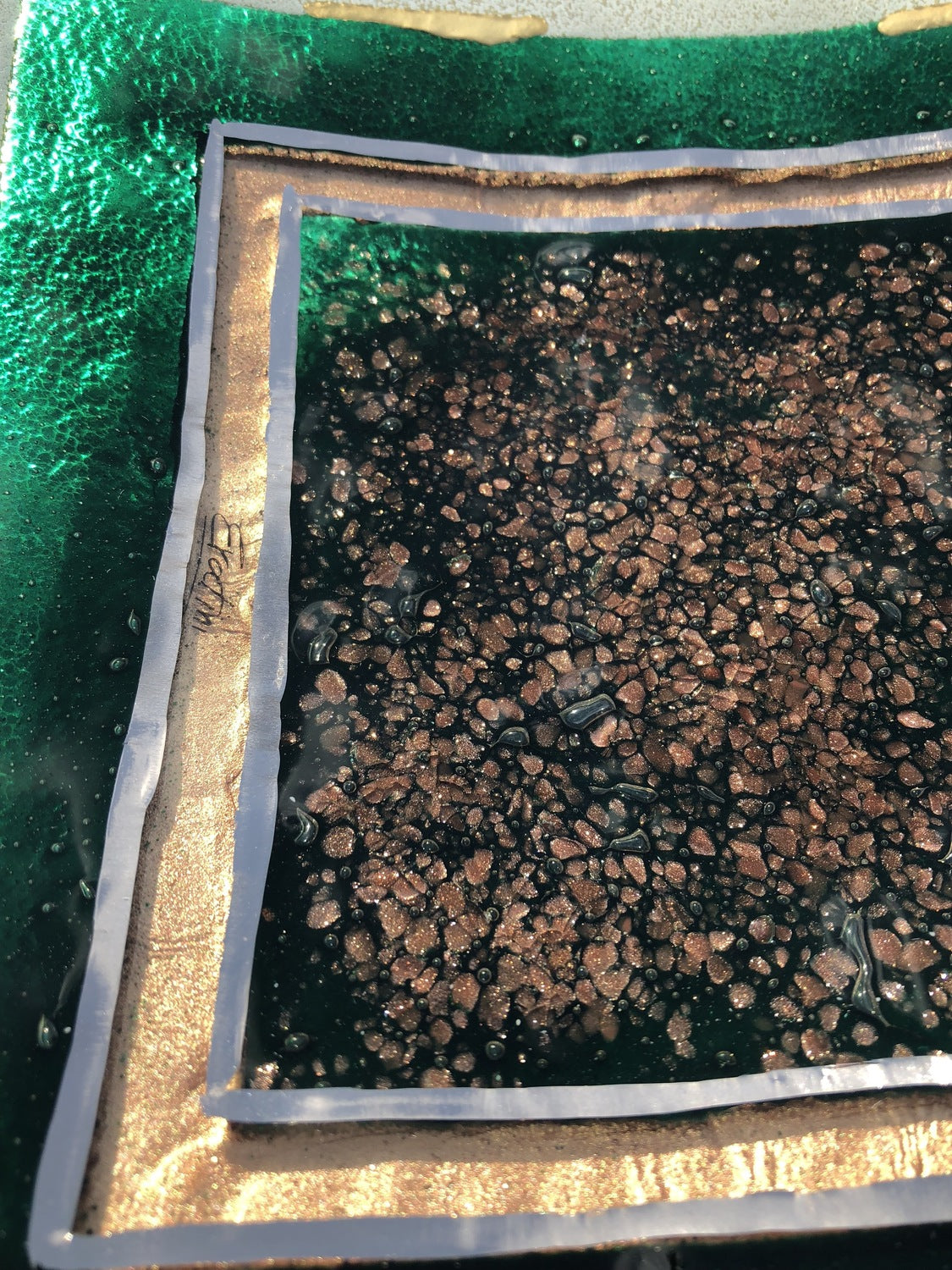 Thira Green Square Plate
